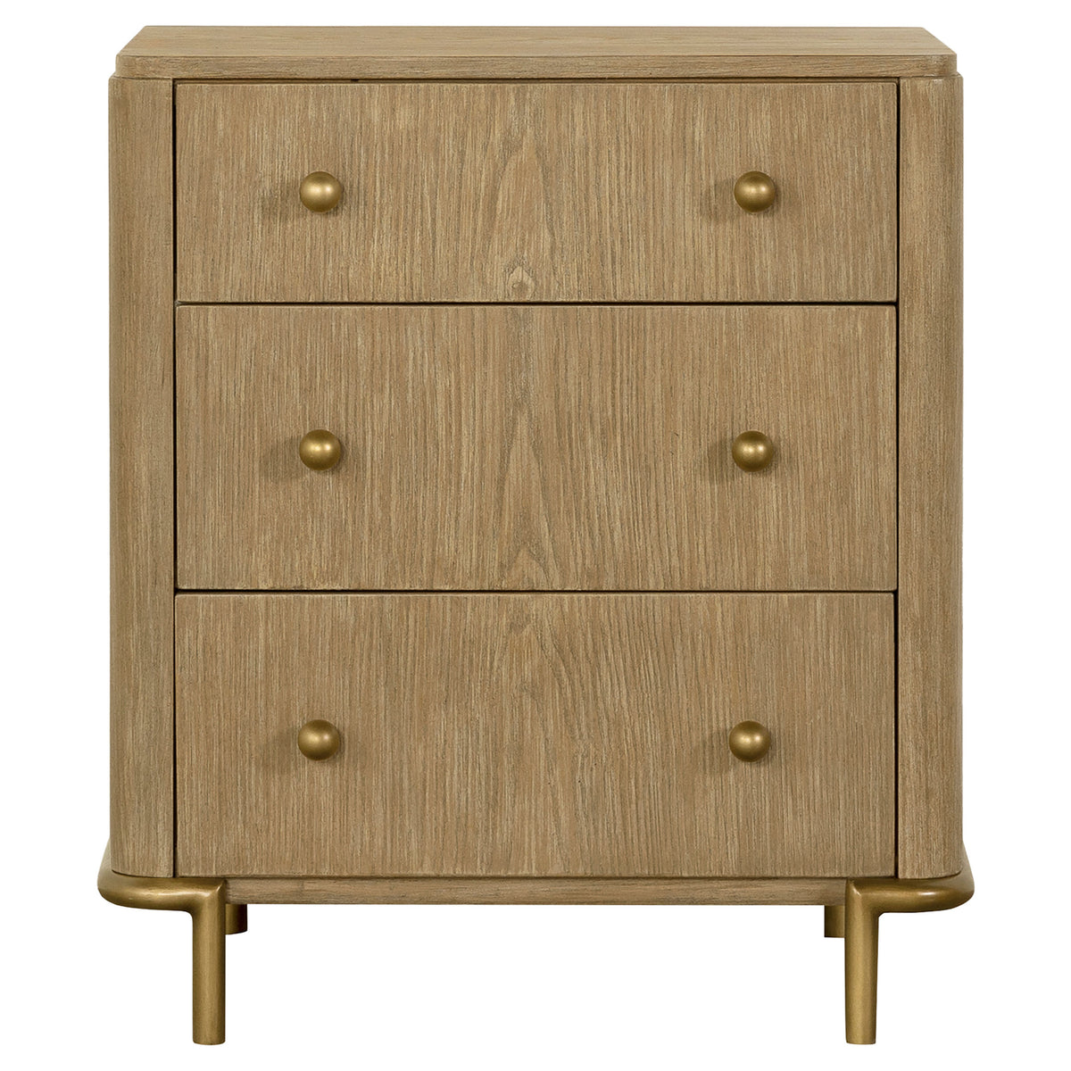 Arini 3-drawer Nightstand with USB Ports Sand Wash