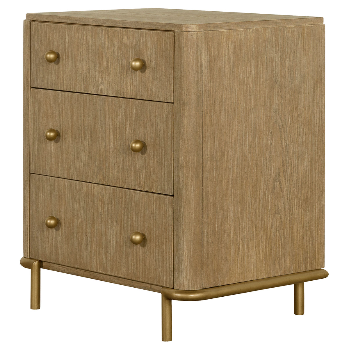 Arini 3-drawer Nightstand with USB Ports Sand Wash