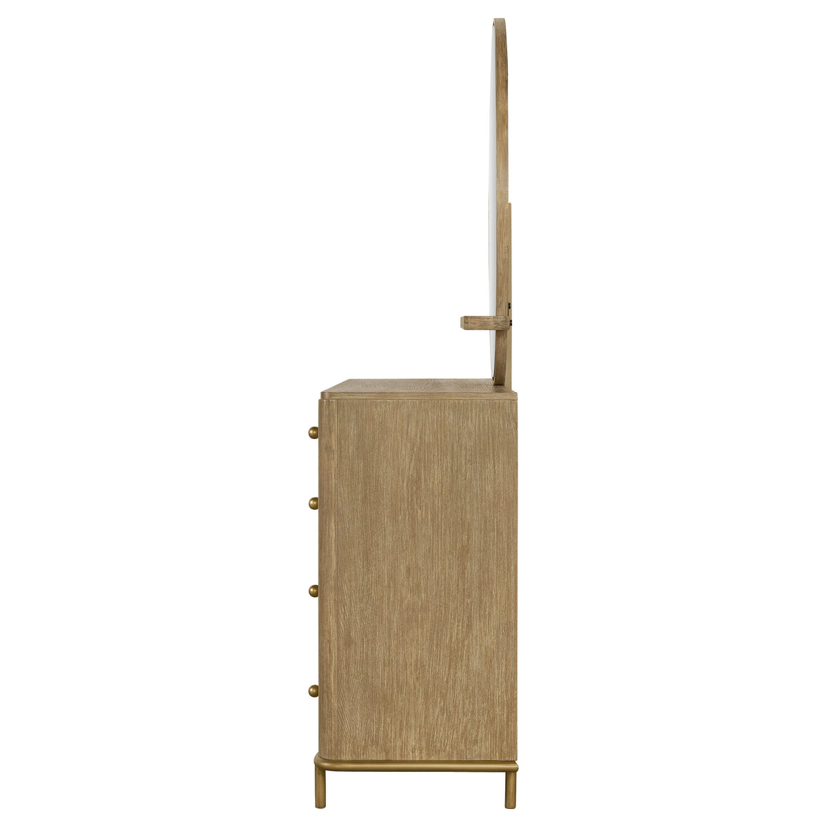 Arini 8-drawer Dresser with Round Mirror Sand Wash