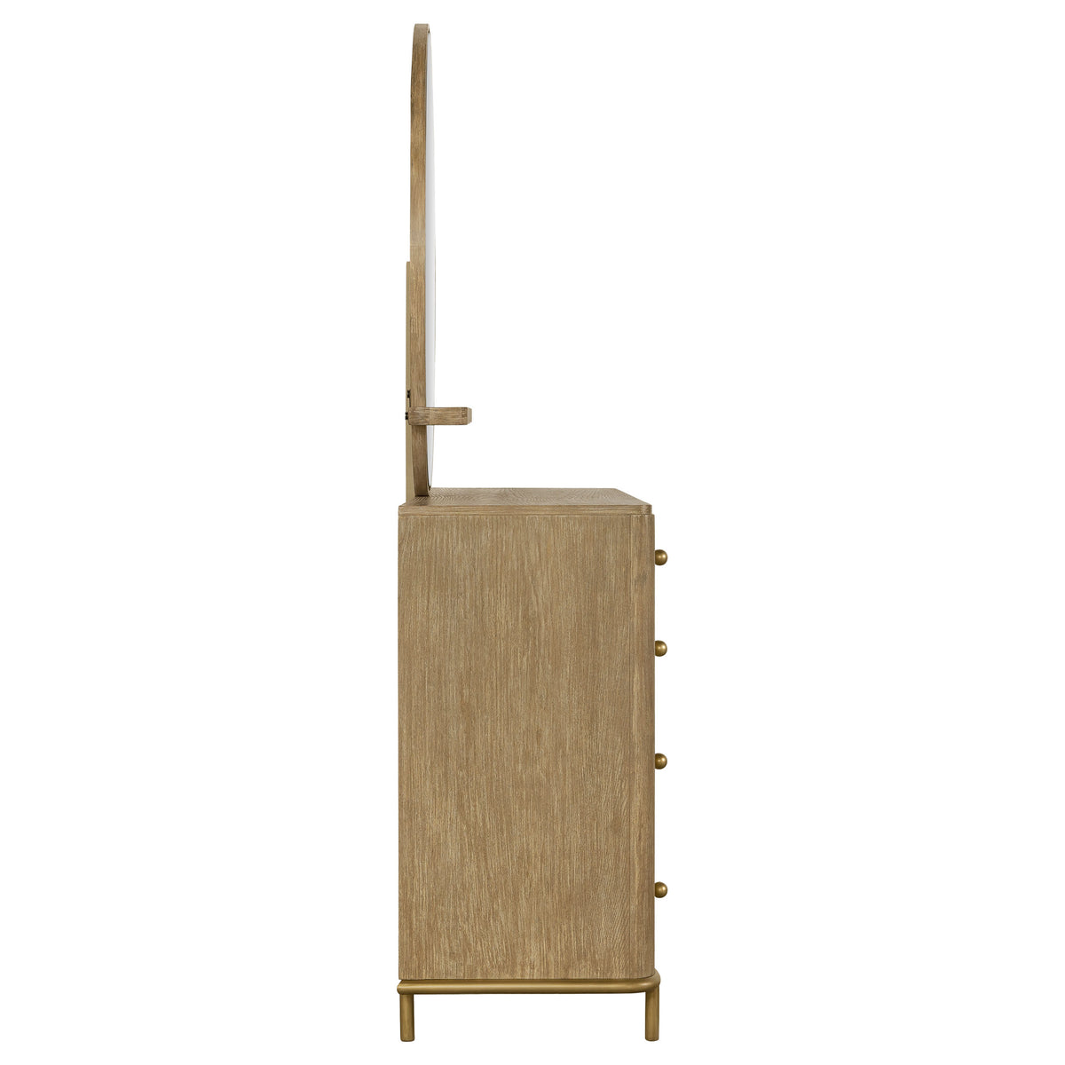 Arini 8-drawer Dresser with Round Mirror Sand Wash