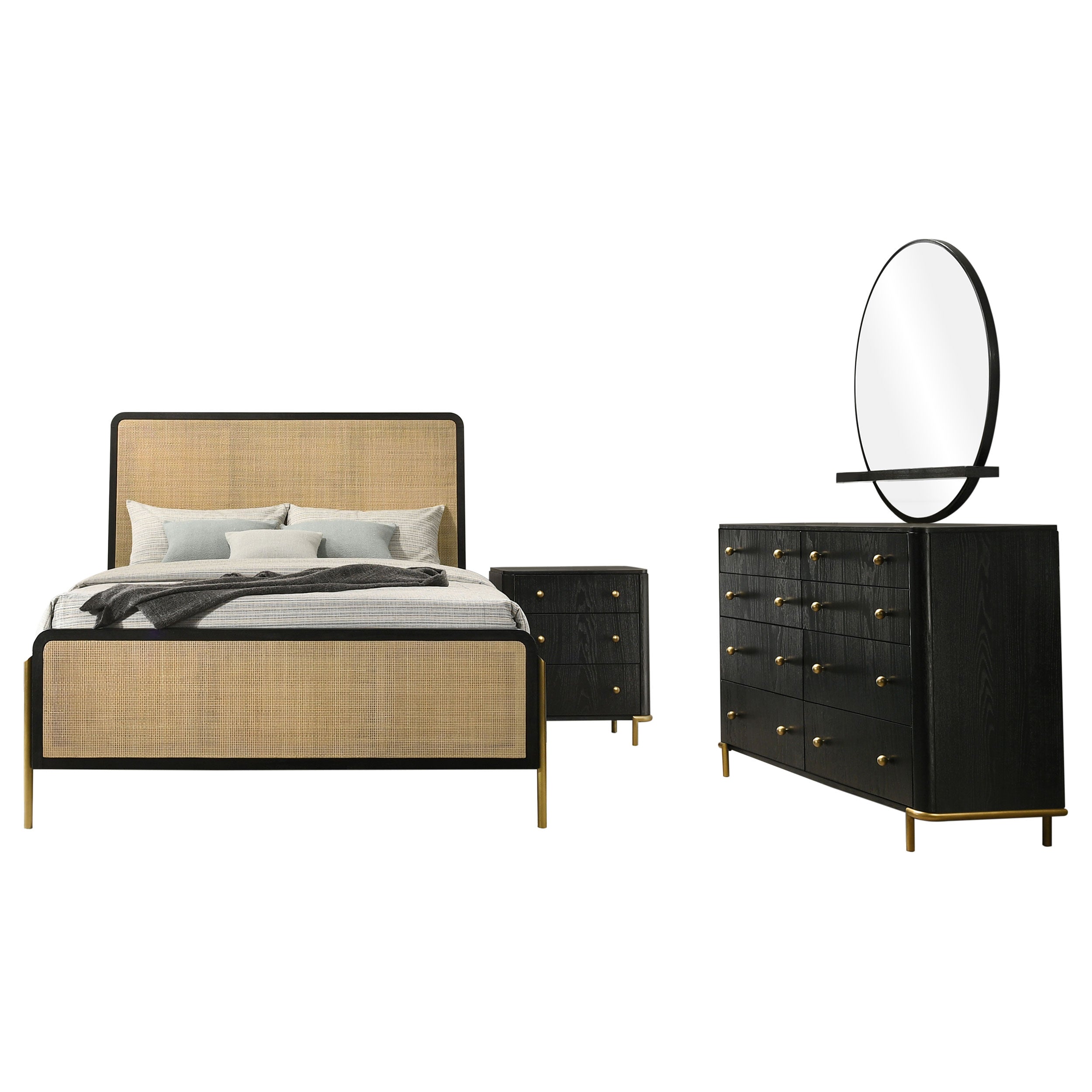 Arini Bedroom Set (Cane Bed)