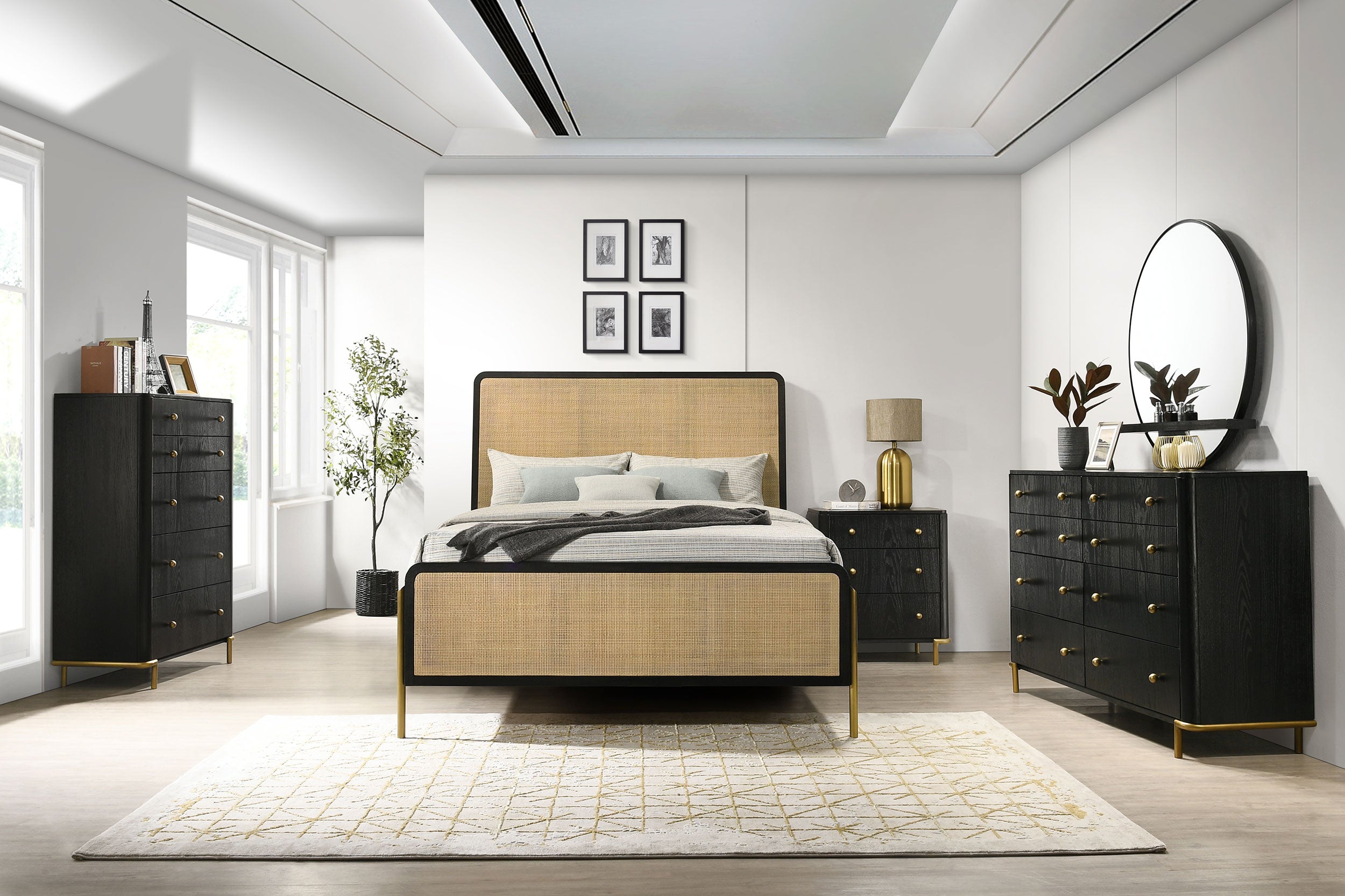 Arini Bedroom Set (Cane Bed)