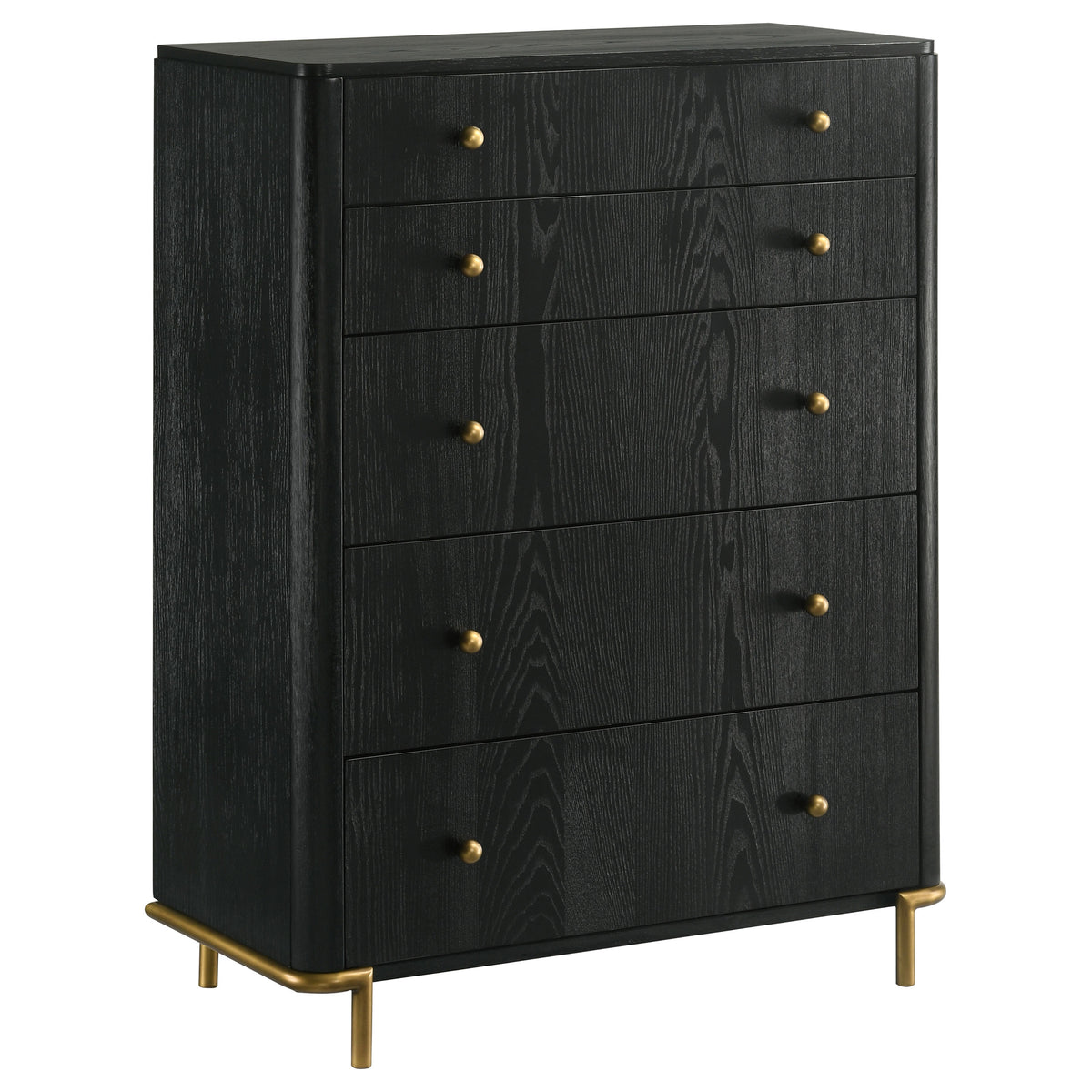Arini 5-piece Eastern King Bedroom Set with Upholstered Bed Black