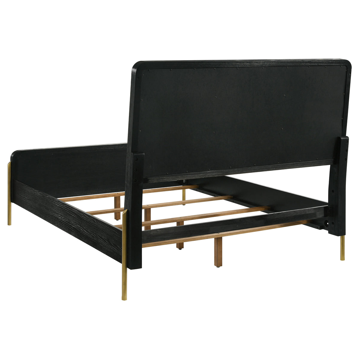 Arini Upholstered Panel Bed Eastern King Black and Cream