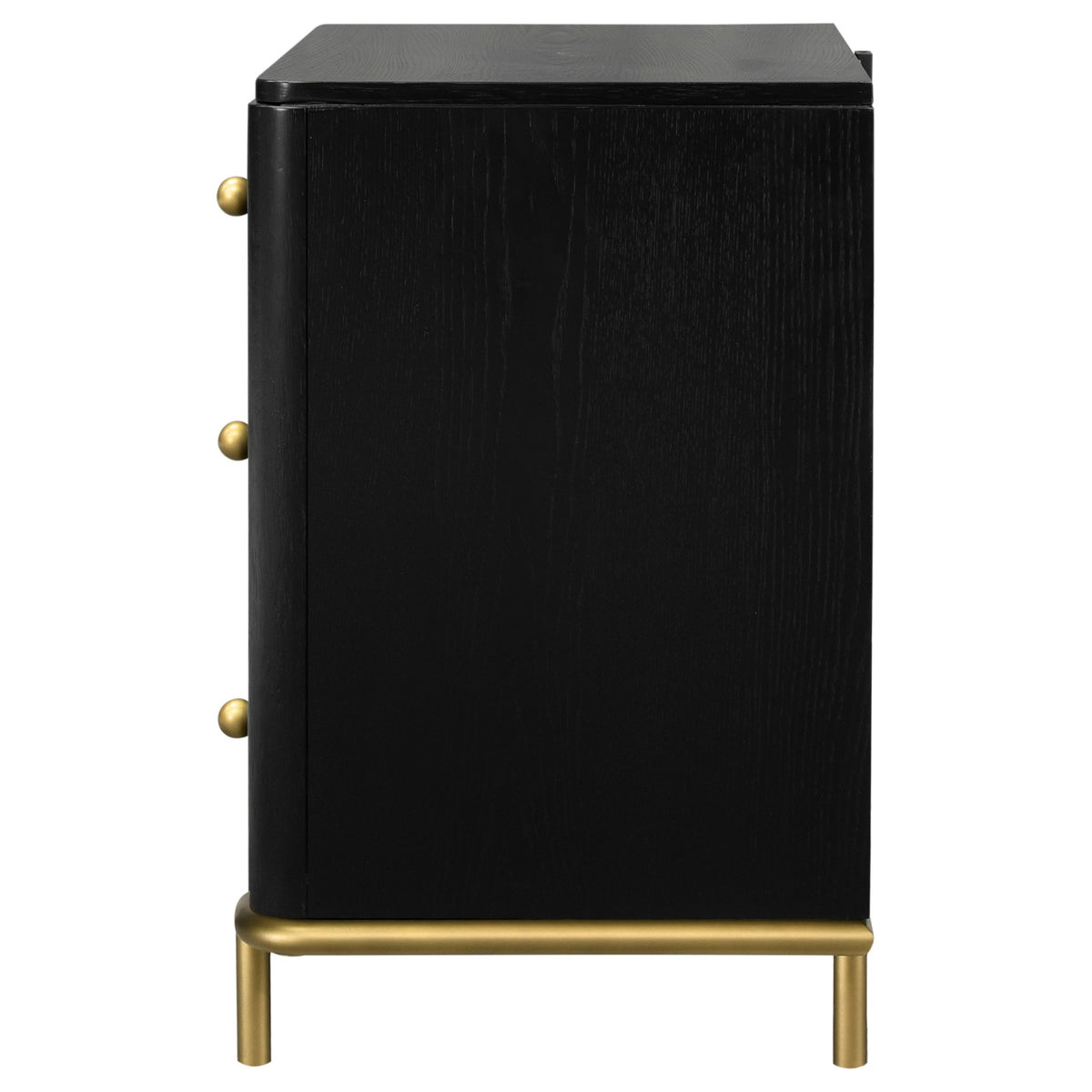 Arini 3-drawer Nightstand with USB Ports Black