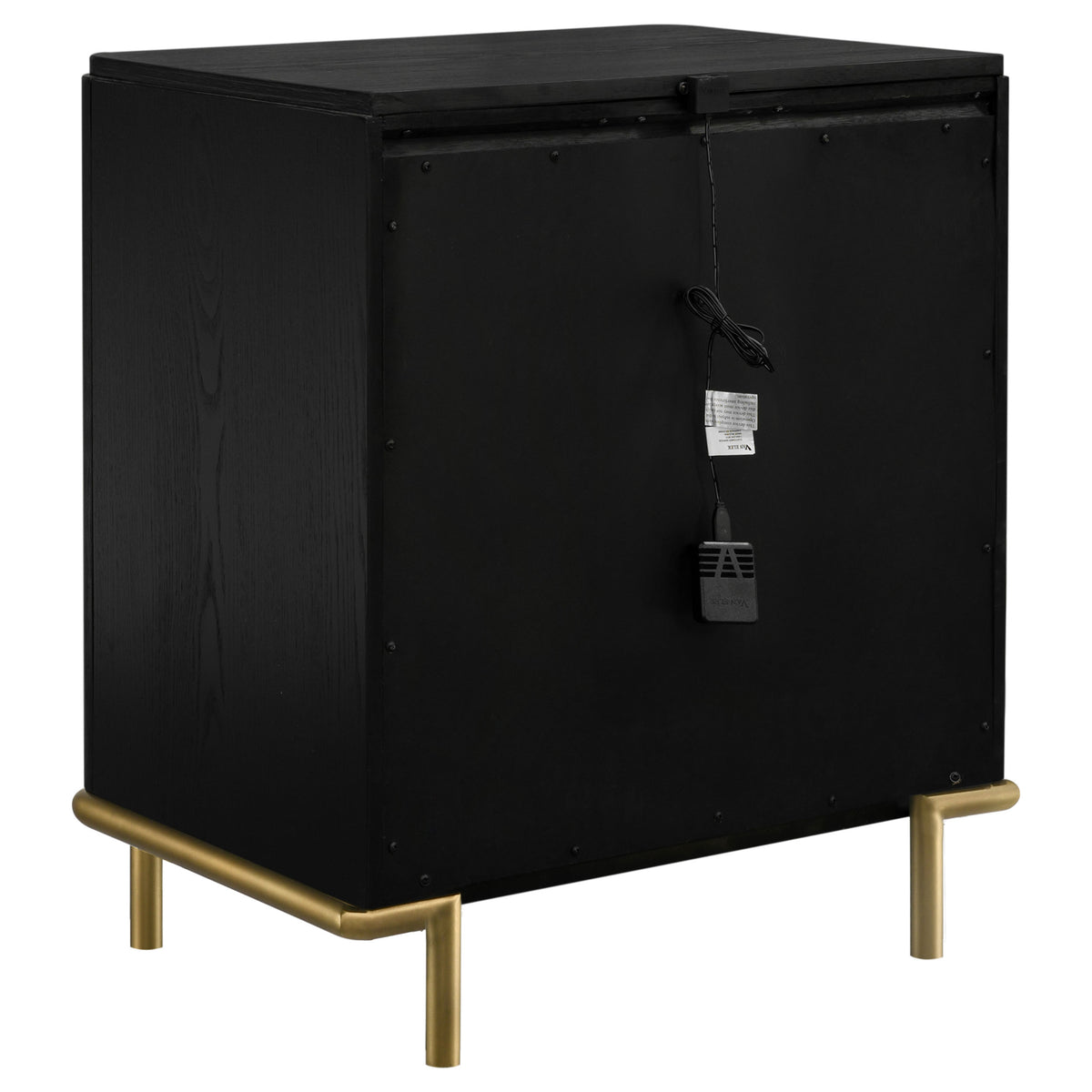 Arini 3-drawer Nightstand with USB Ports Black