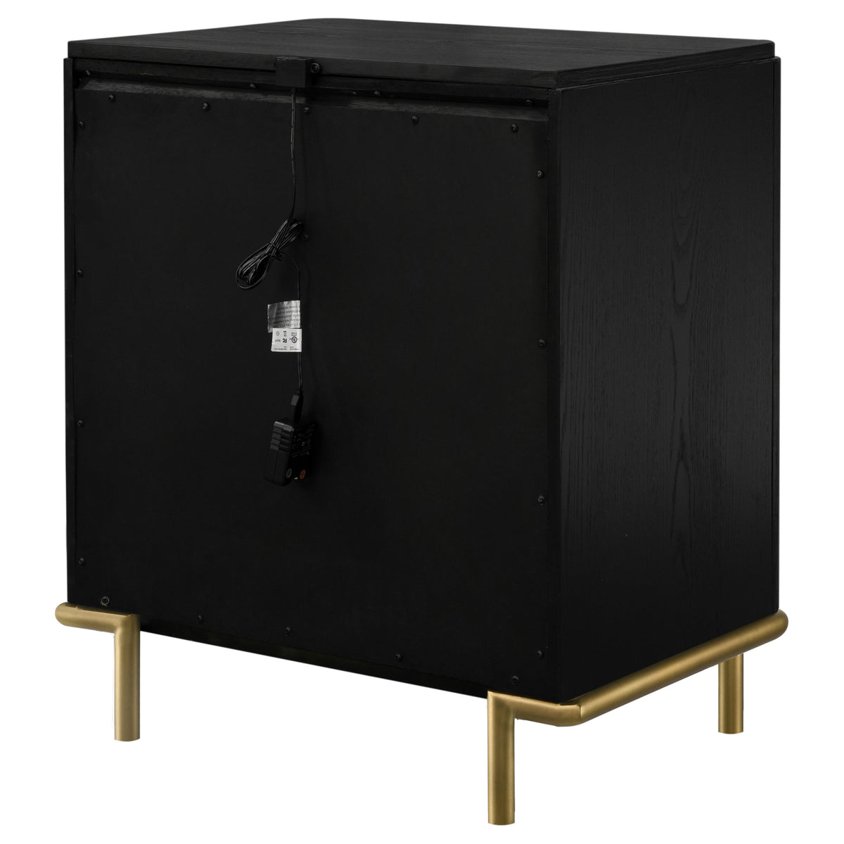 Arini 3-drawer Nightstand with USB Ports Black