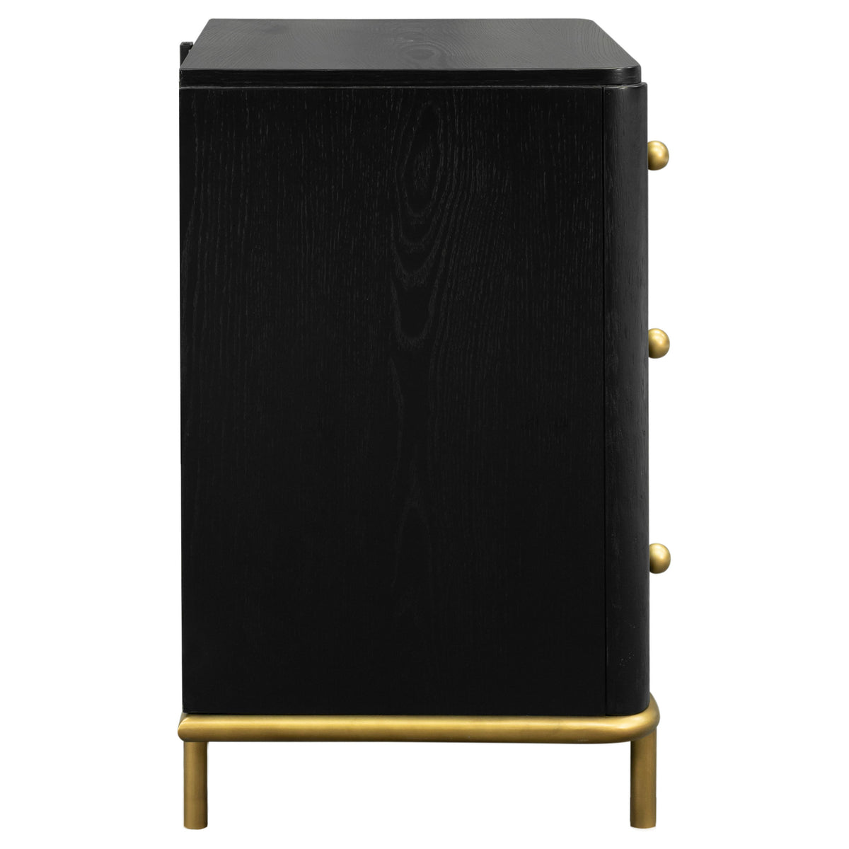 Arini 3-drawer Nightstand with USB Ports Black