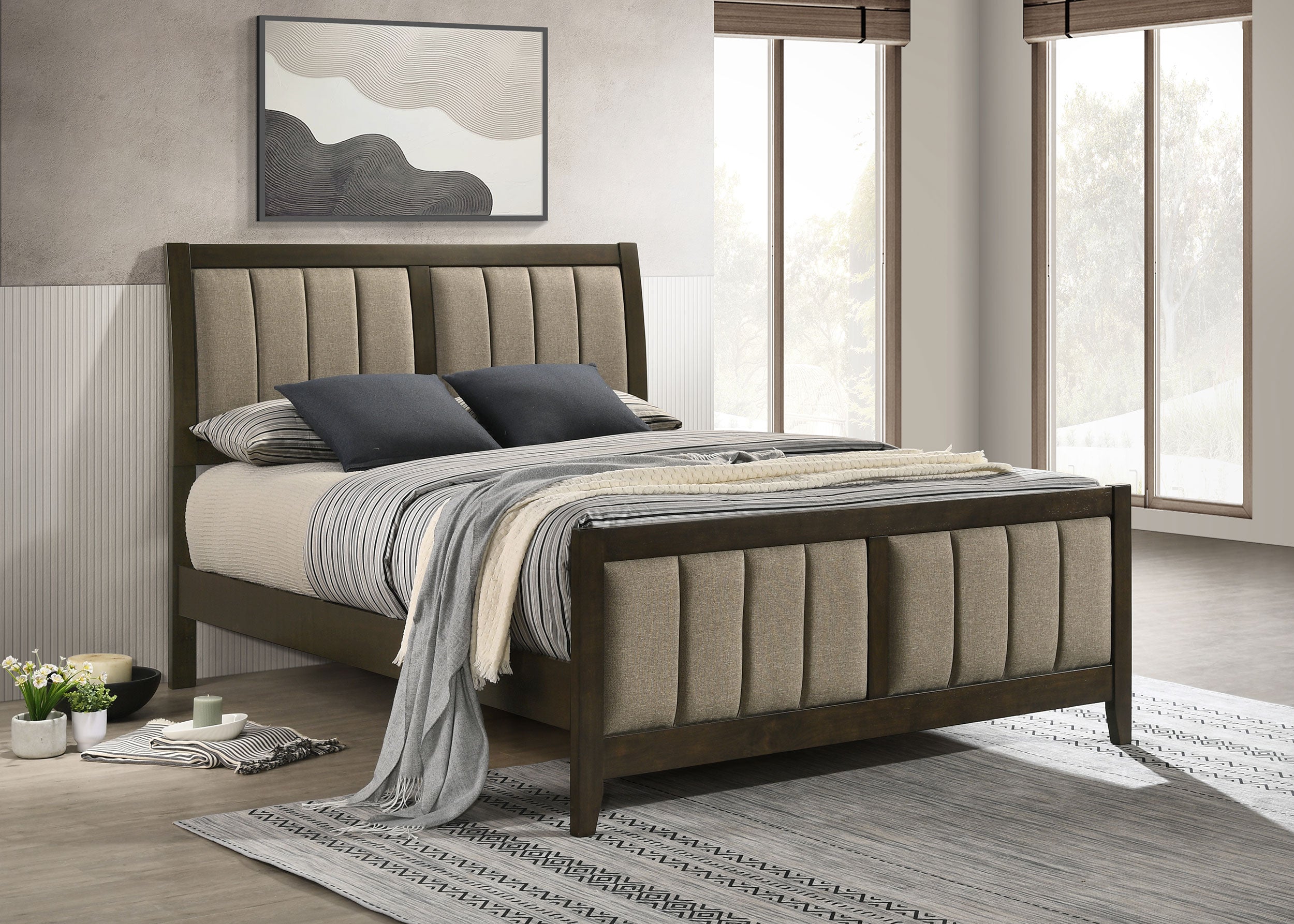 Wilkes Wood Panel Bed