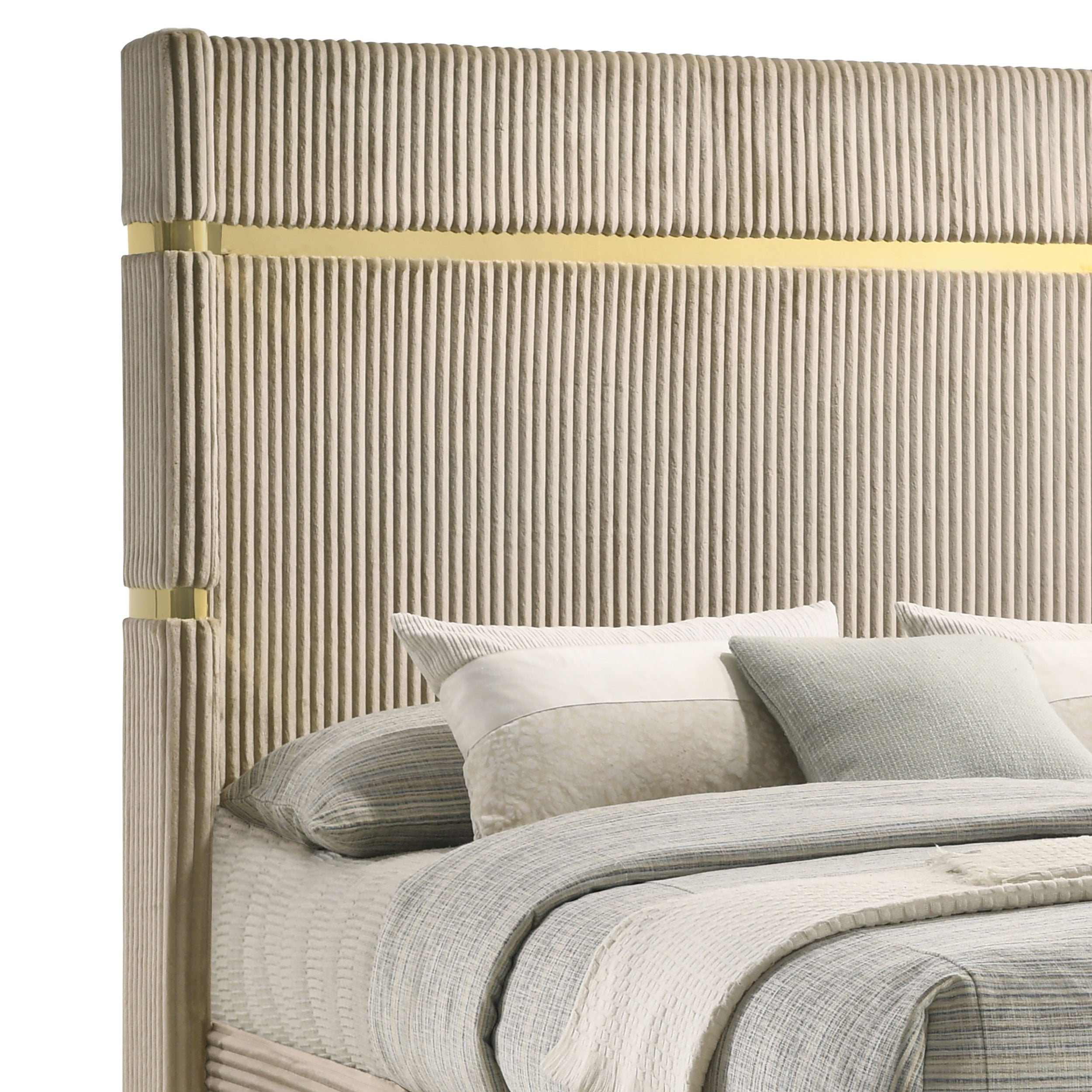 Lucia Upholstered Wingback Bed