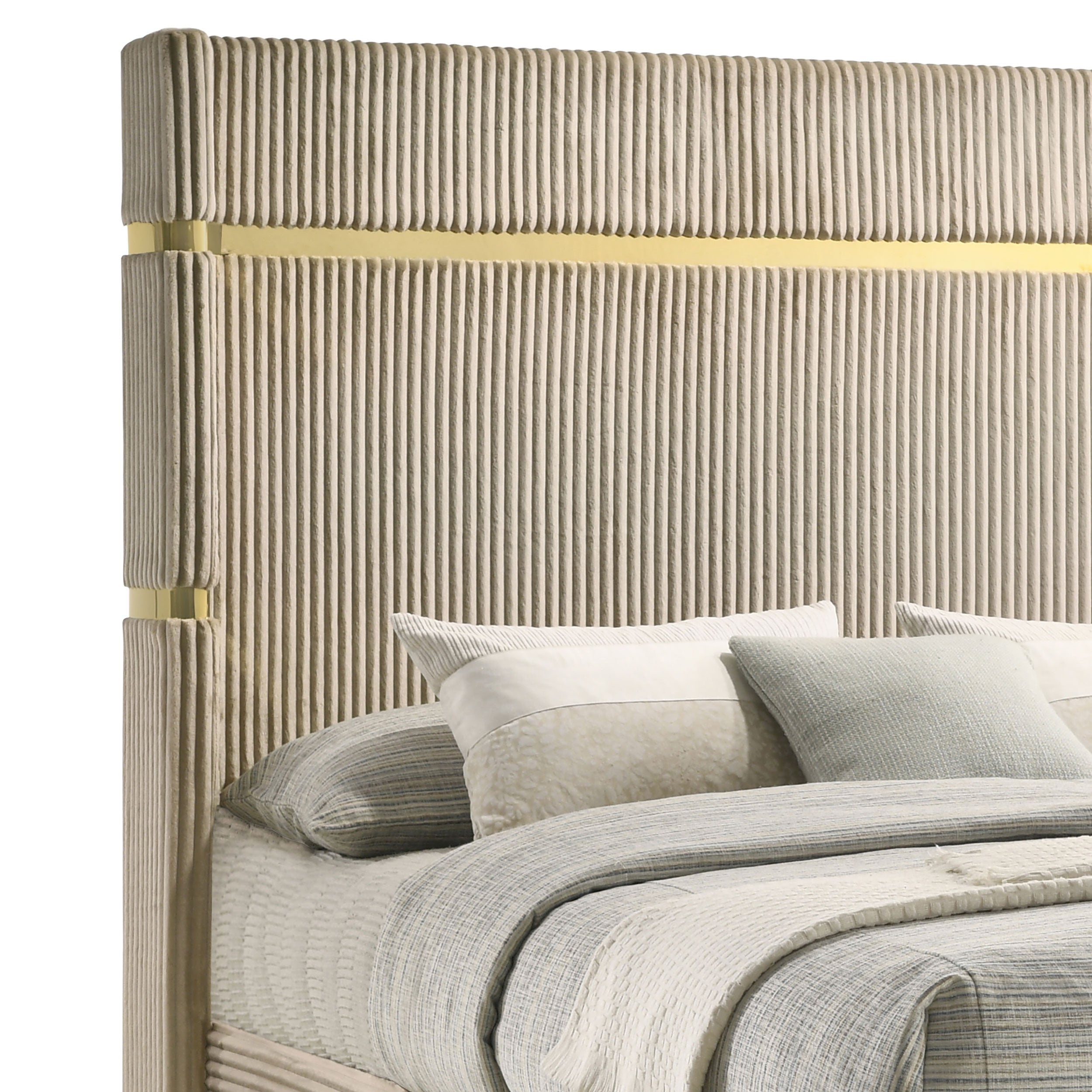 Lucia Upholstered Wingback Bed