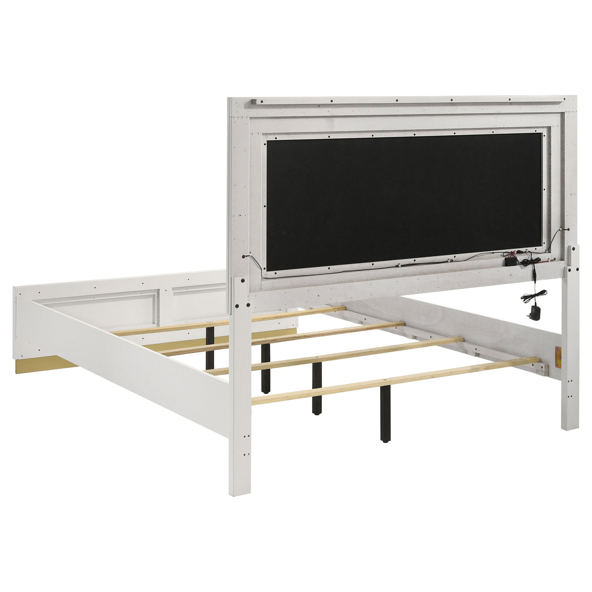 Caraway LED Panel Bed Eastern King White
