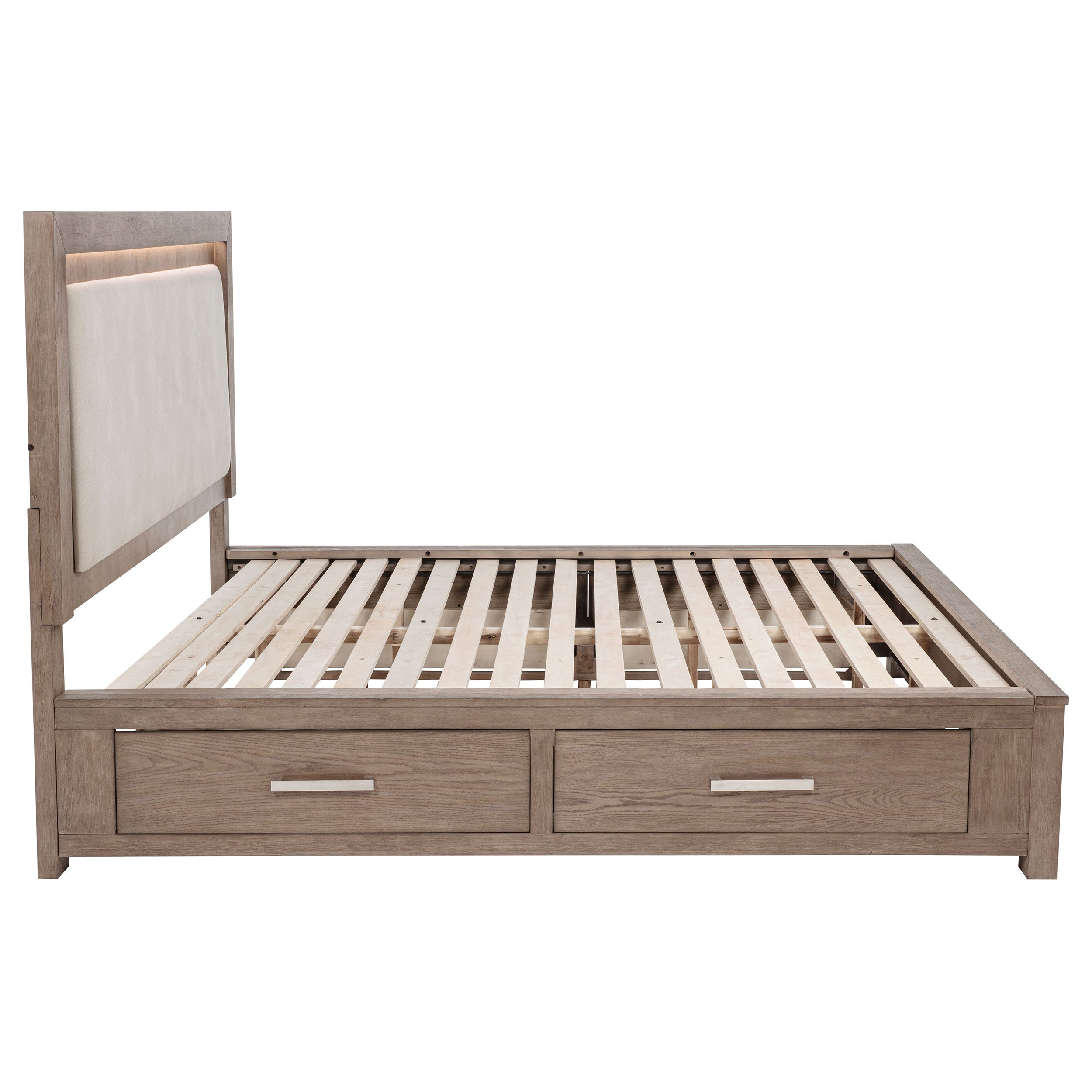 Kenora Wood LED Panel Storage Bed