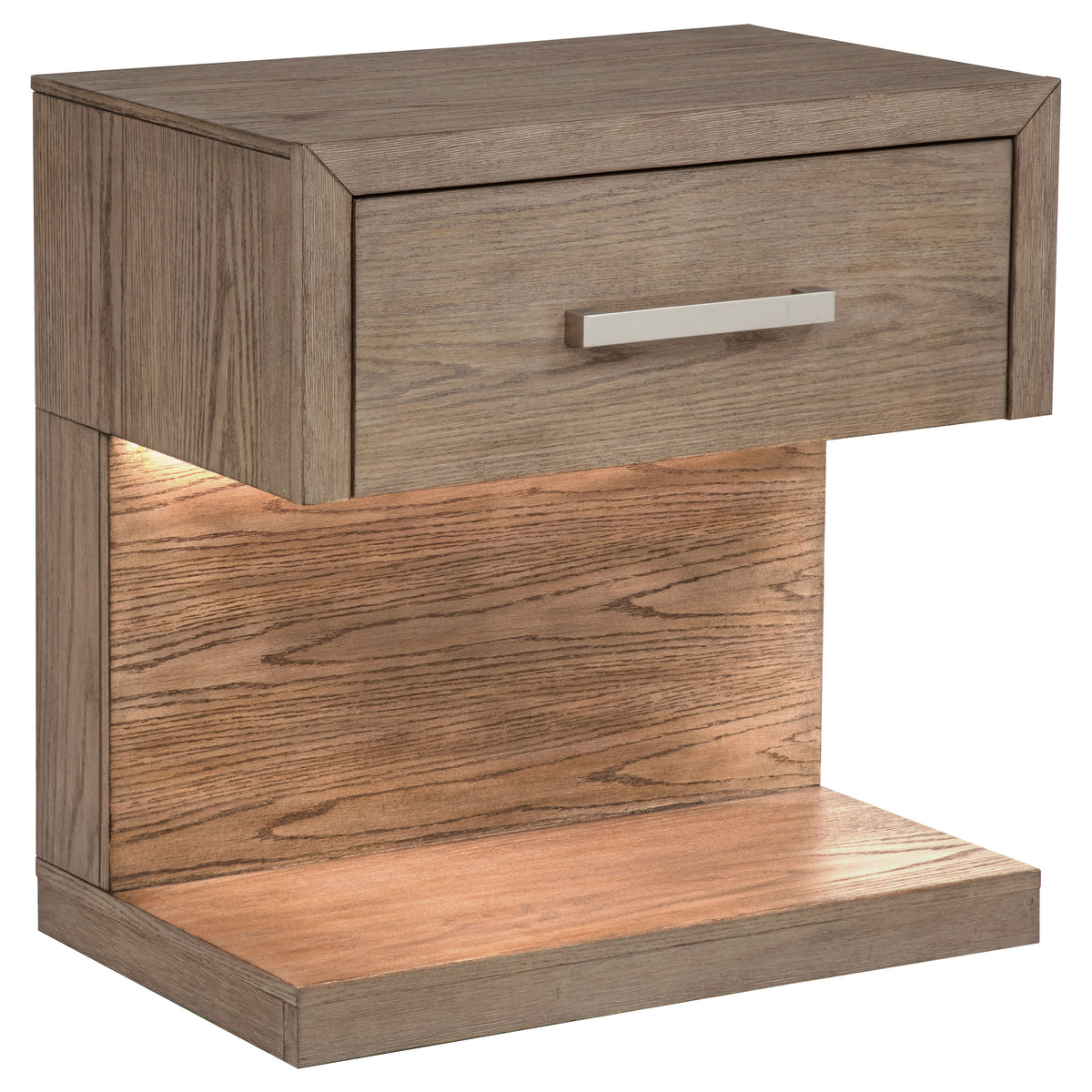 Kenora 4-piece Queen LED Storage Bedroom Set Barley Brown
