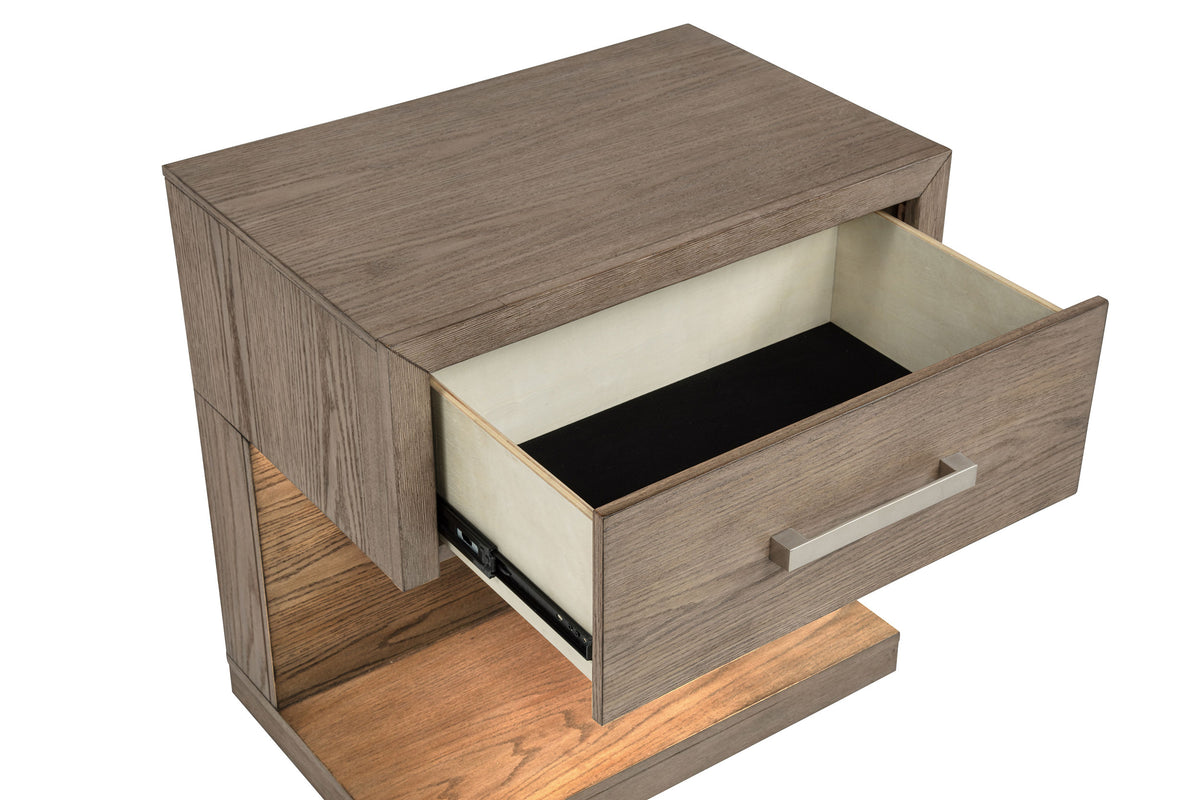 Kenora 4-piece Queen LED Storage Bedroom Set Barley Brown