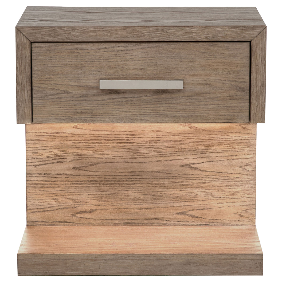 Kenora 1-drawer LED Nightstand Barley Brown