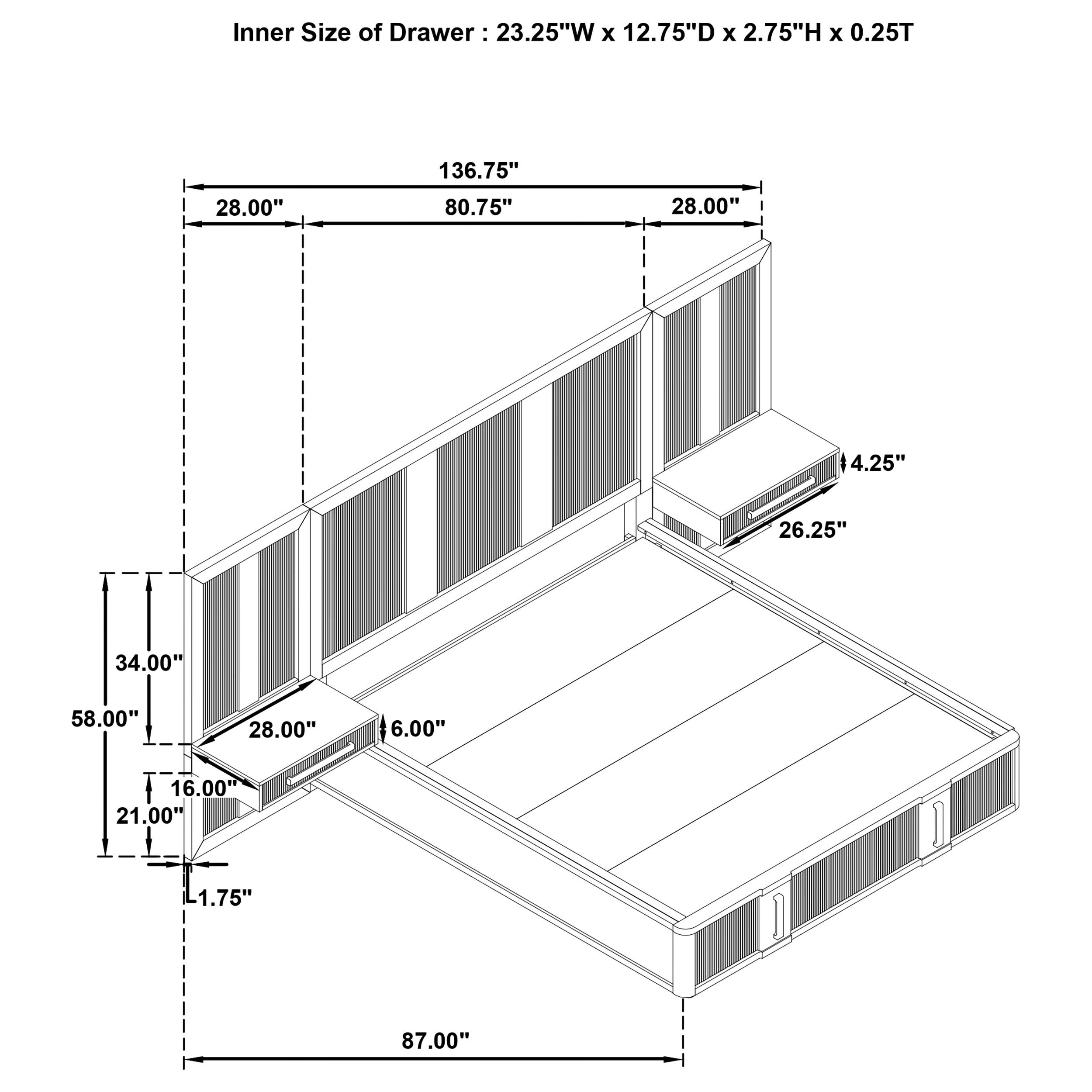 Terrace Wall Panel Bedroom Set