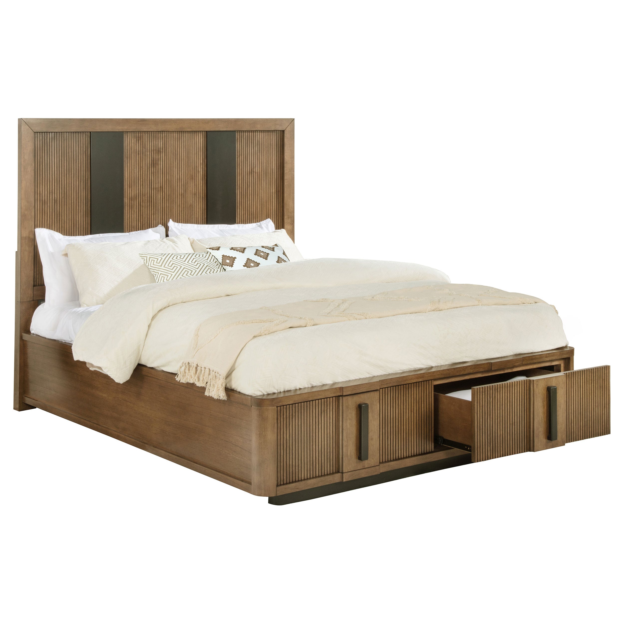 Terrace Wood Panel Storage Bed