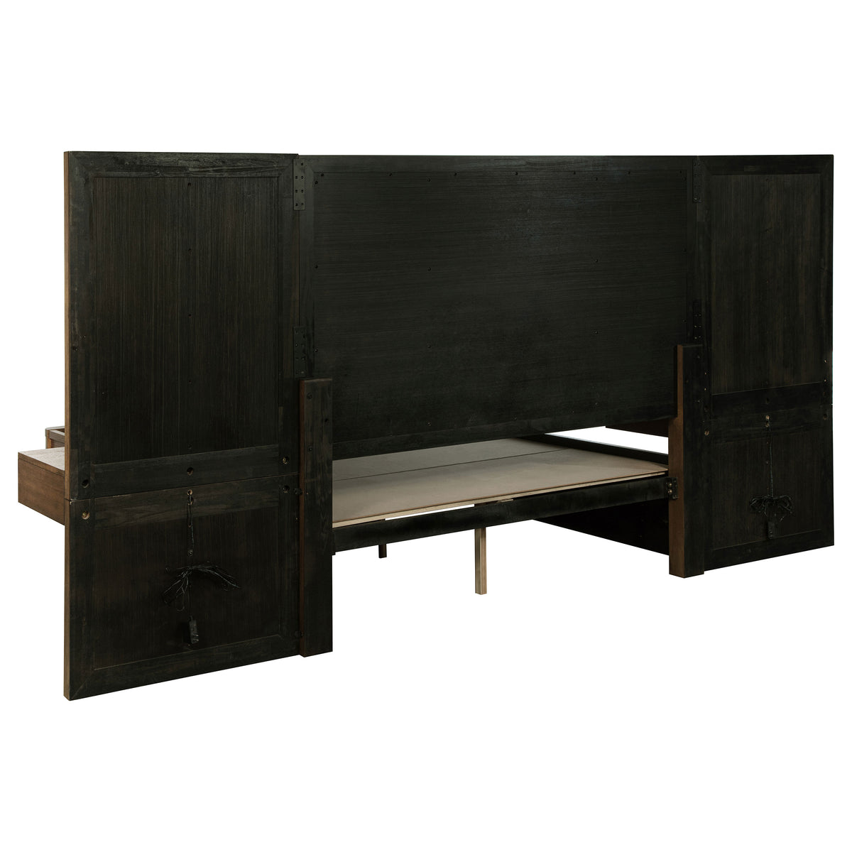 Terrace 5-piece Queen Wall Panel Storage Bedroom Set Ash Brown