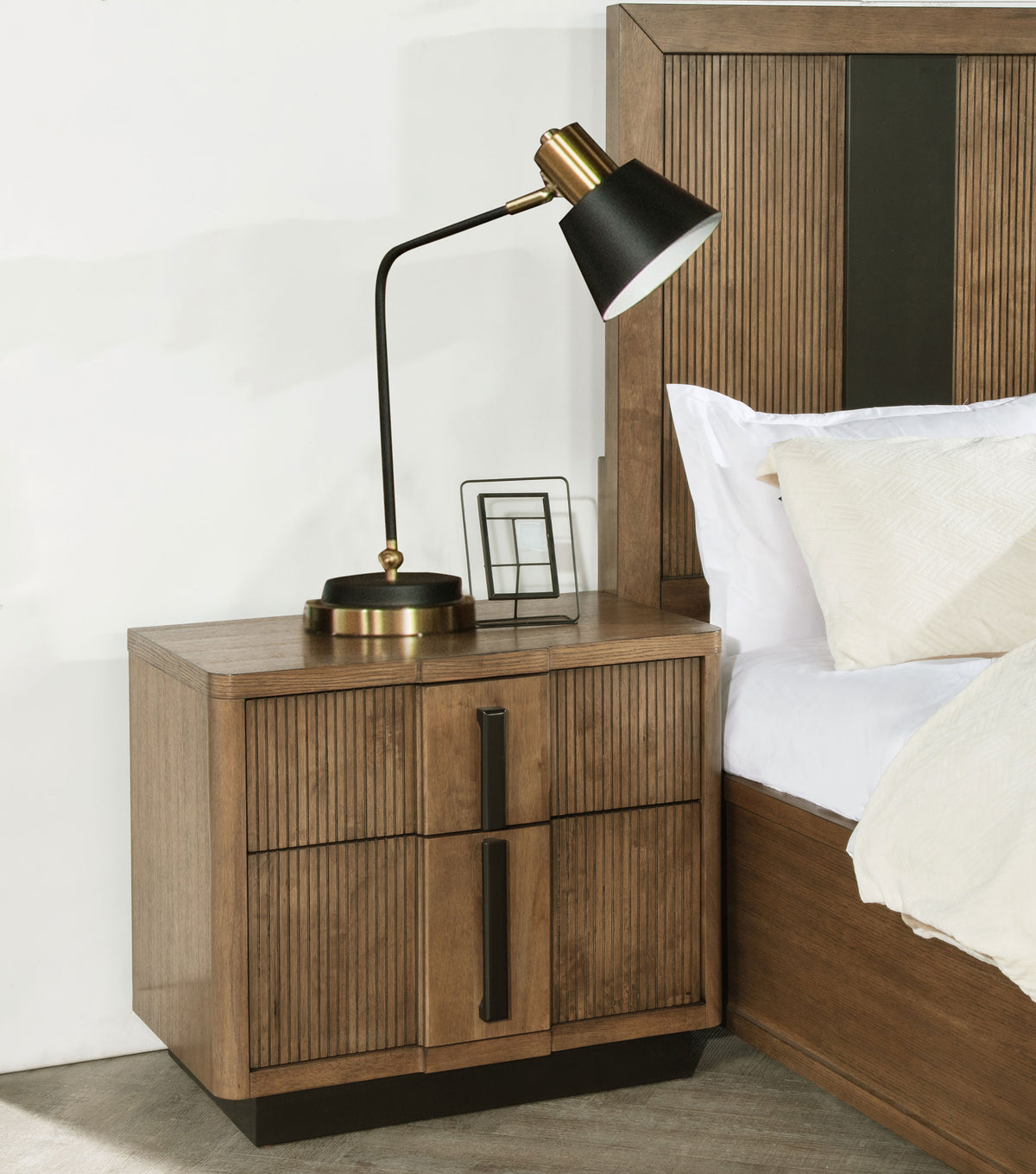 Terrace 2-drawer Nightstand Ash Brown