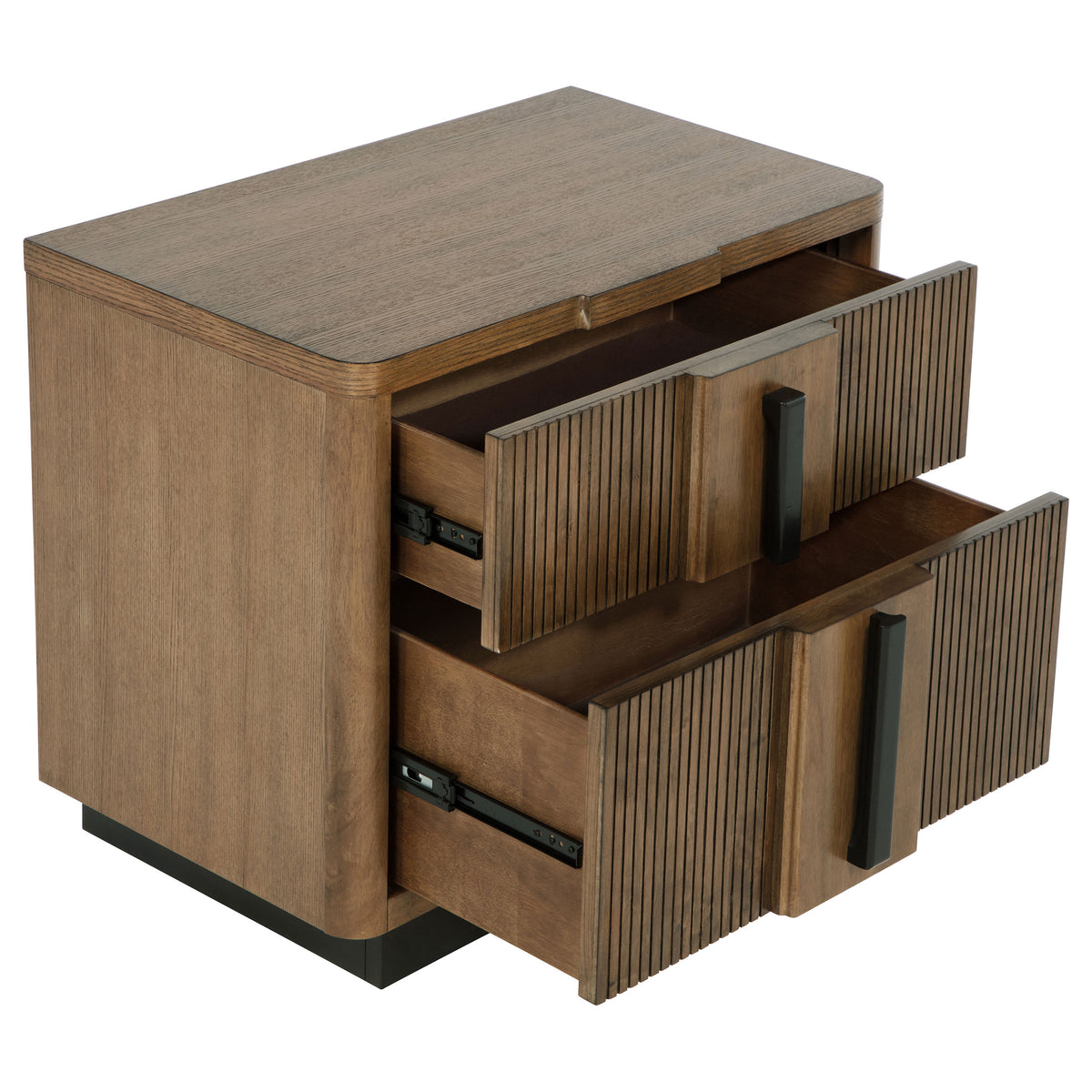 Terrace 2-drawer Nightstand Ash Brown