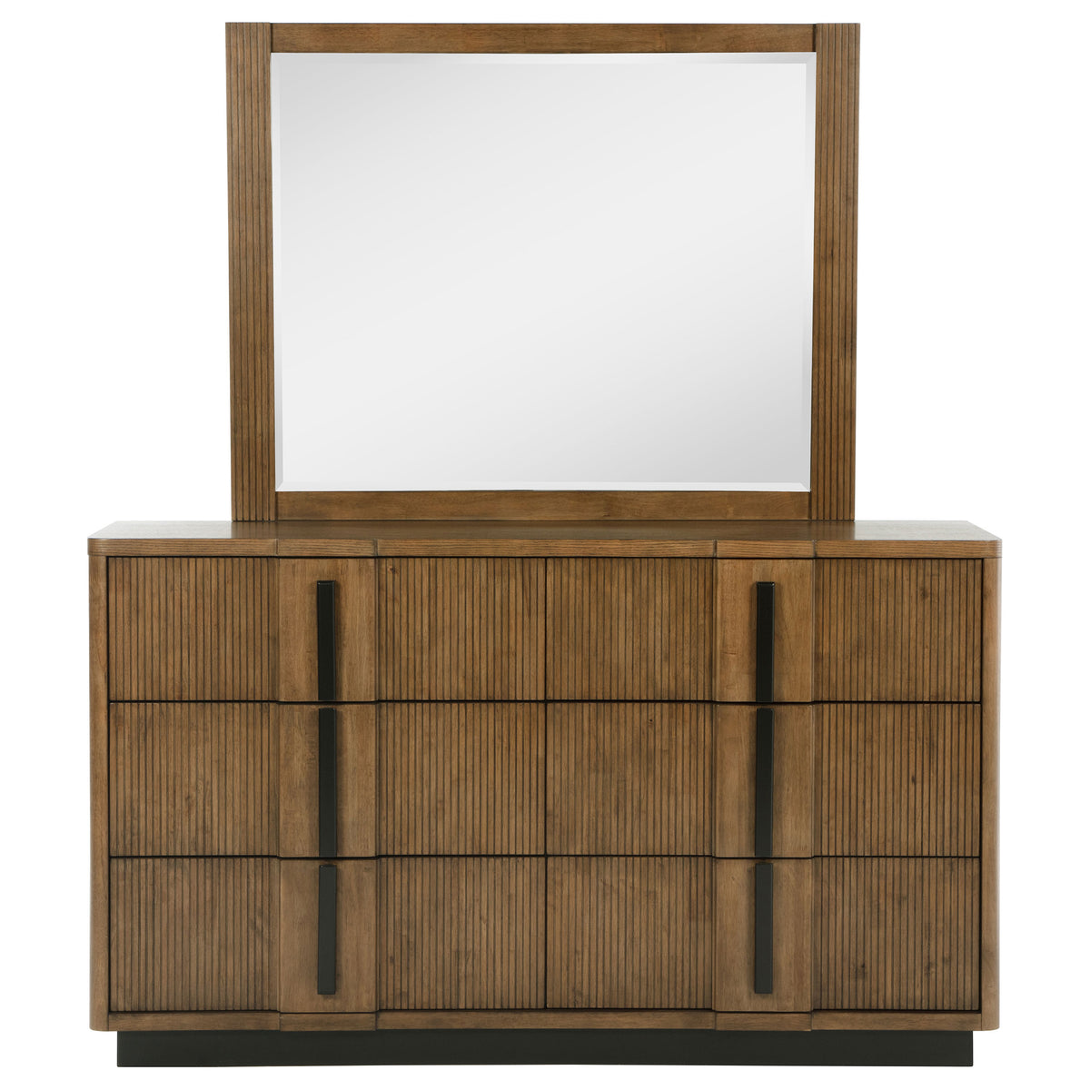 Terrace 6-drawer Dresser with Mirror Ash Brown
