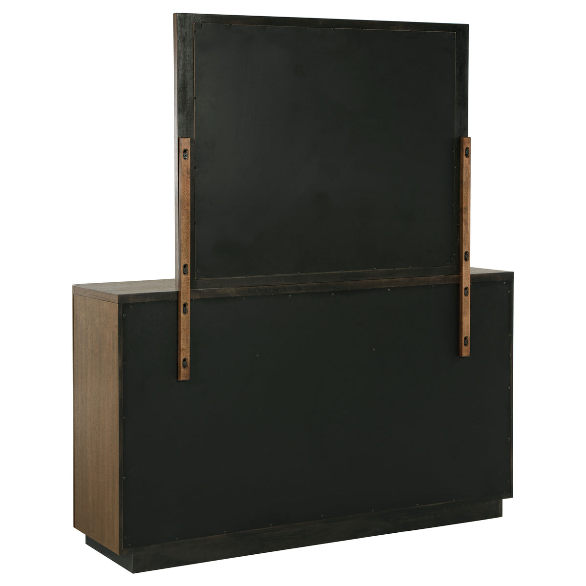 Terrace 6-drawer Dresser with Mirror Ash Brown