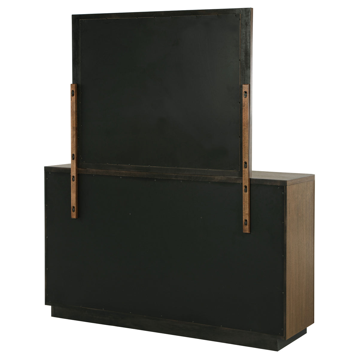Terrace 6-drawer Dresser with Mirror Ash Brown