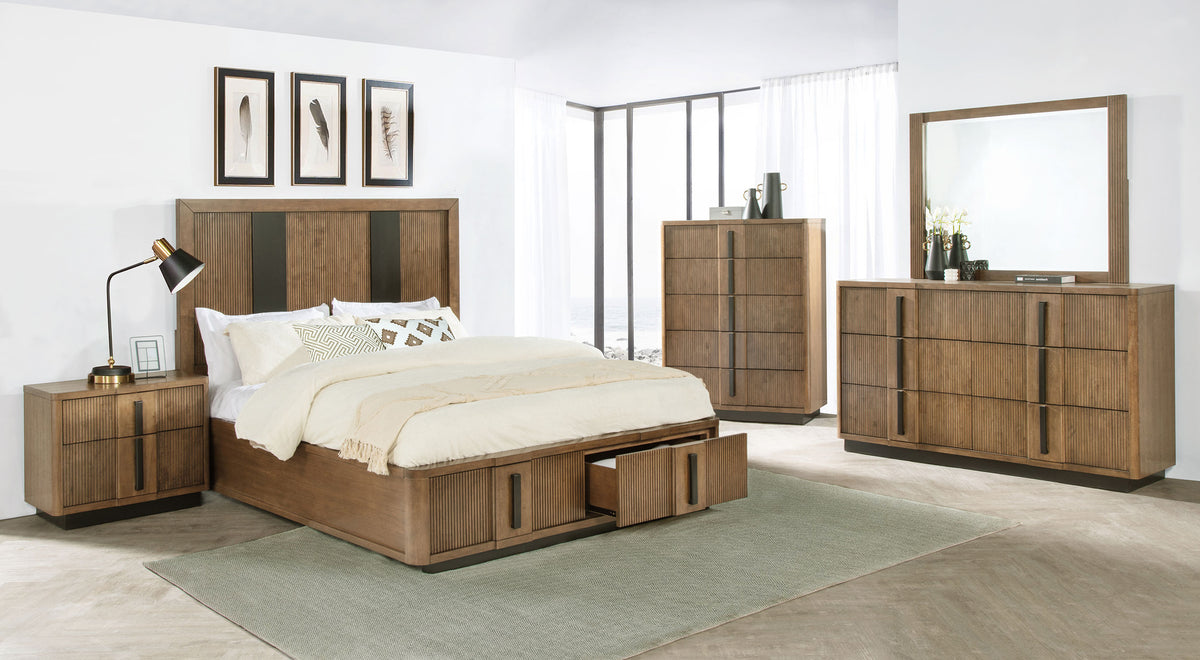 Terrace 6-drawer Dresser with Mirror Ash Brown