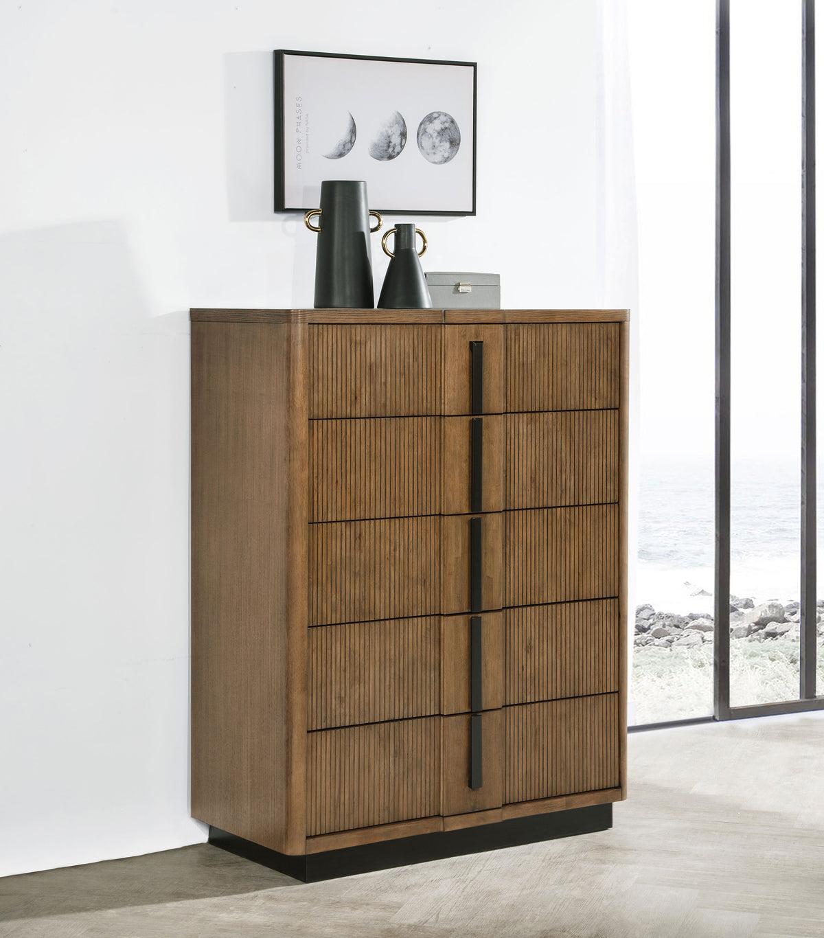 Terrace 5-drawer Bedroom Chest Ash Brown