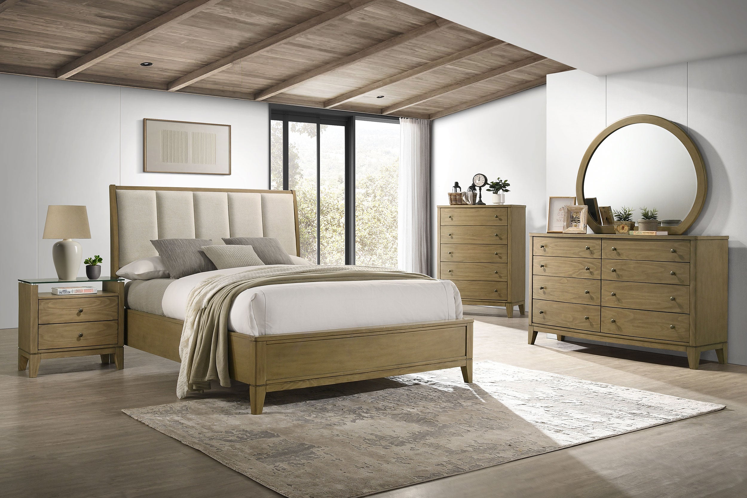 Granada Wood Panel Bed