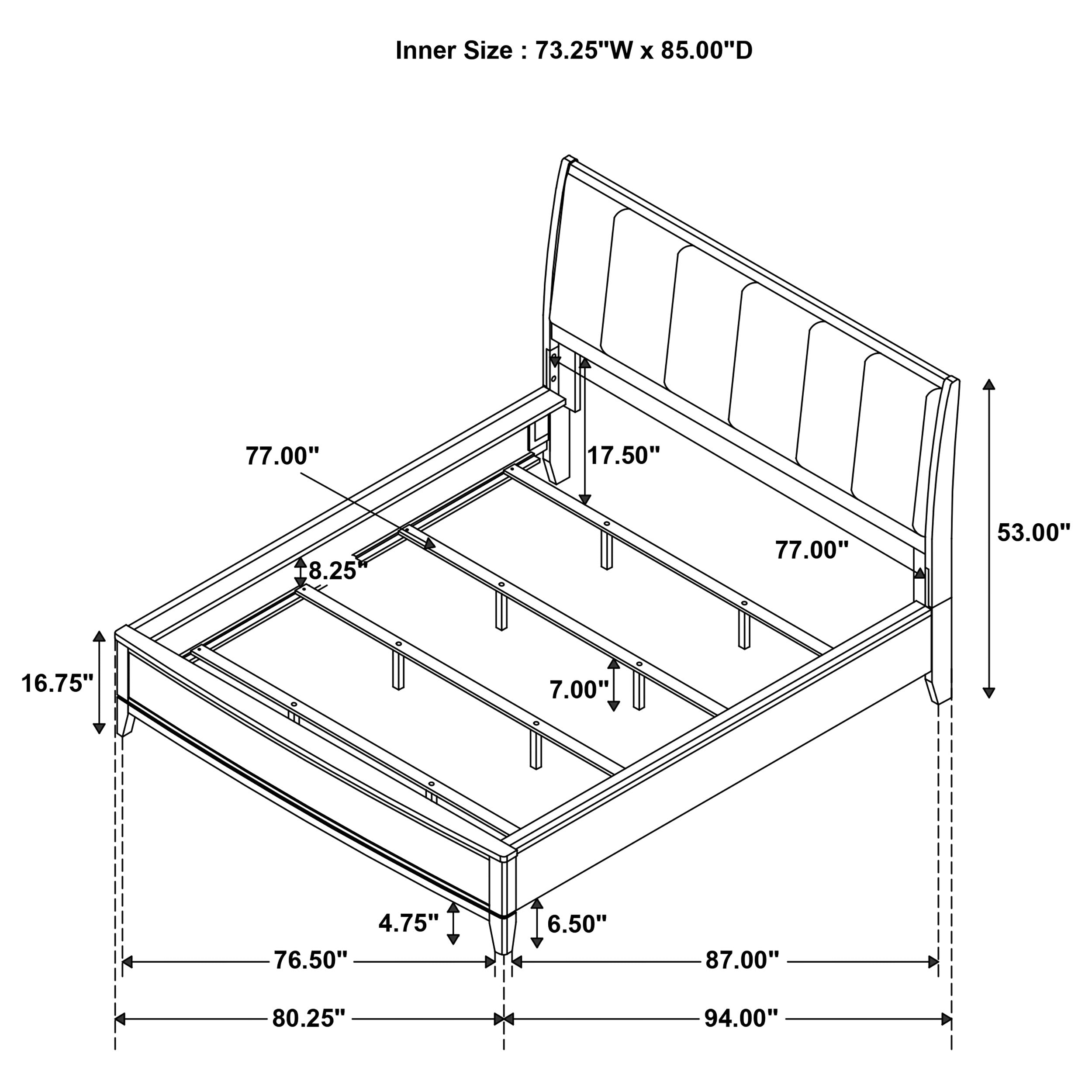 Granada Wood Panel Bed