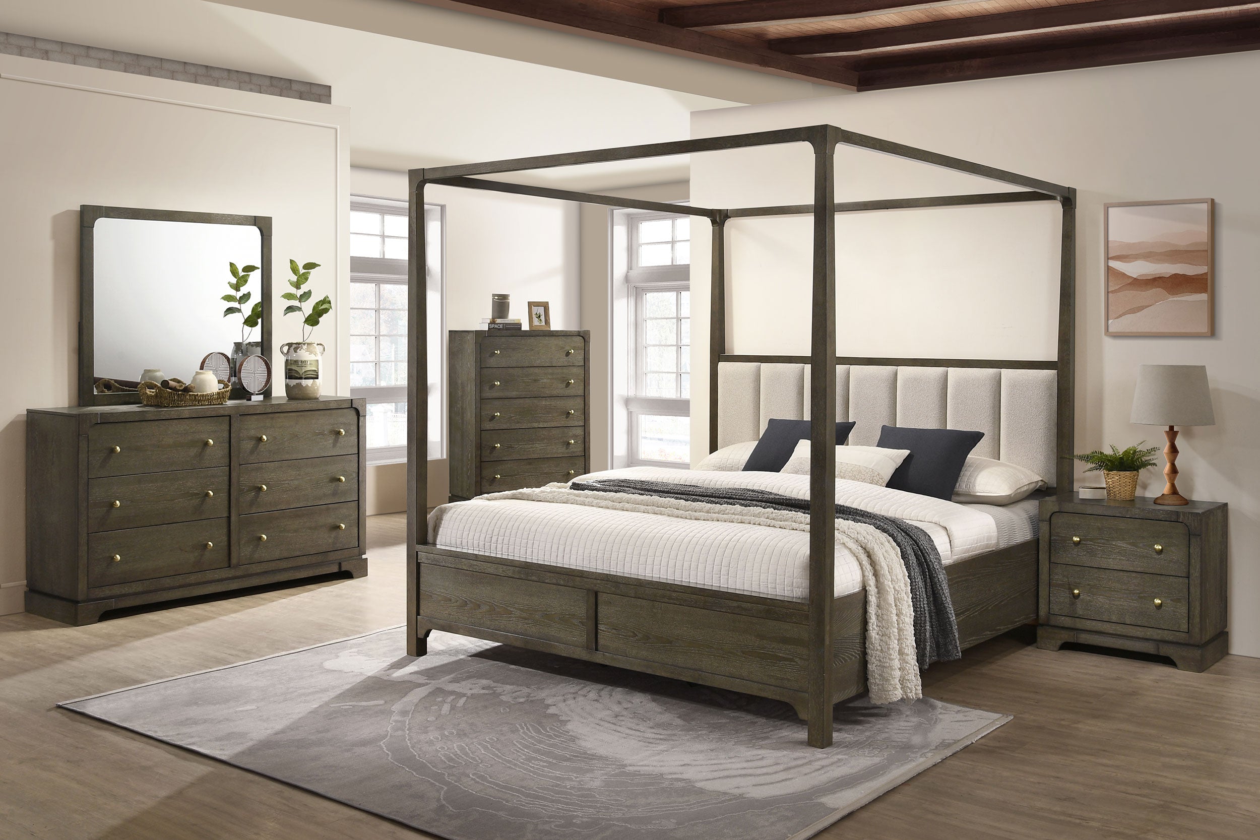 Gran Park Wood Canopy Bed