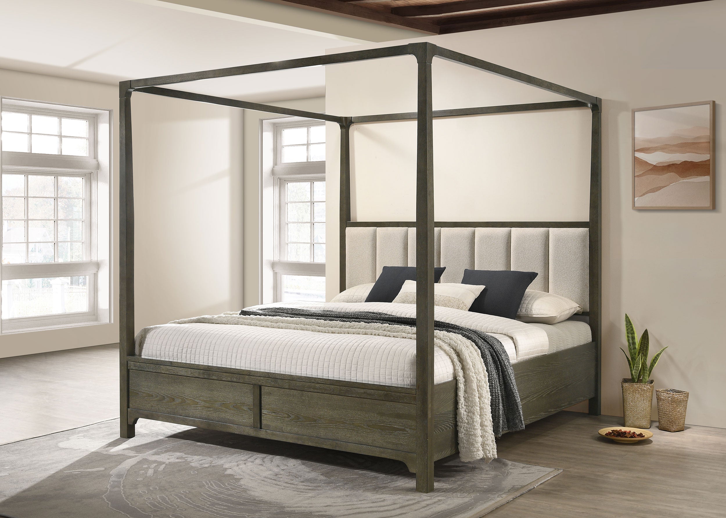 Gran Park Wood Canopy Bed