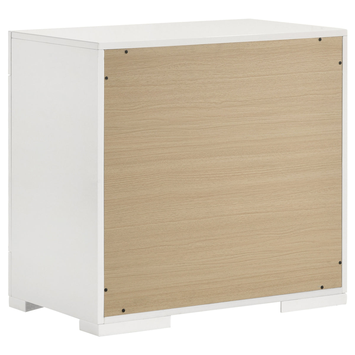 Ives 5-piece Eastern King Bedroom Set with LED Panel Bed White High Gloss