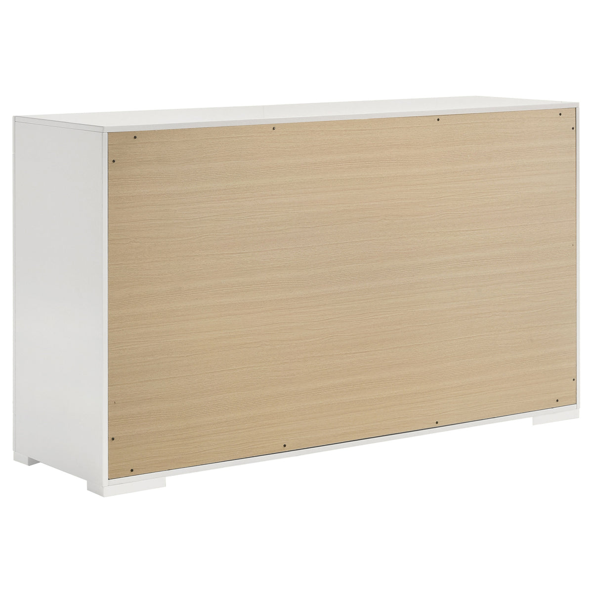 Ives 4-piece Queen Bedroom Set with LED Panel Bed White High Gloss