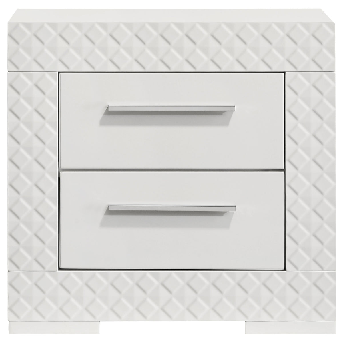 Ives 2-drawer Nightstand White High Gloss