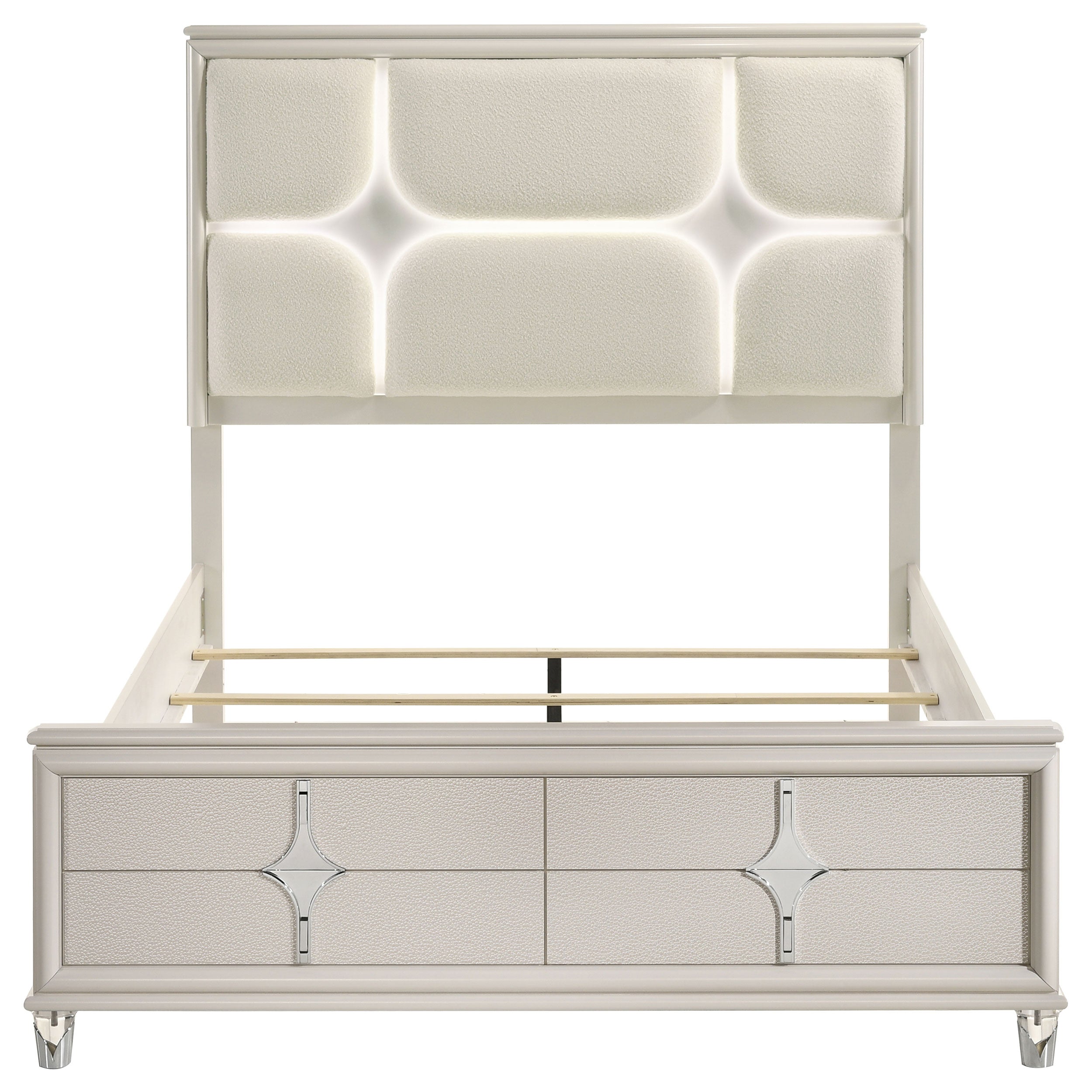 Olivia Wood LED Panel Bed