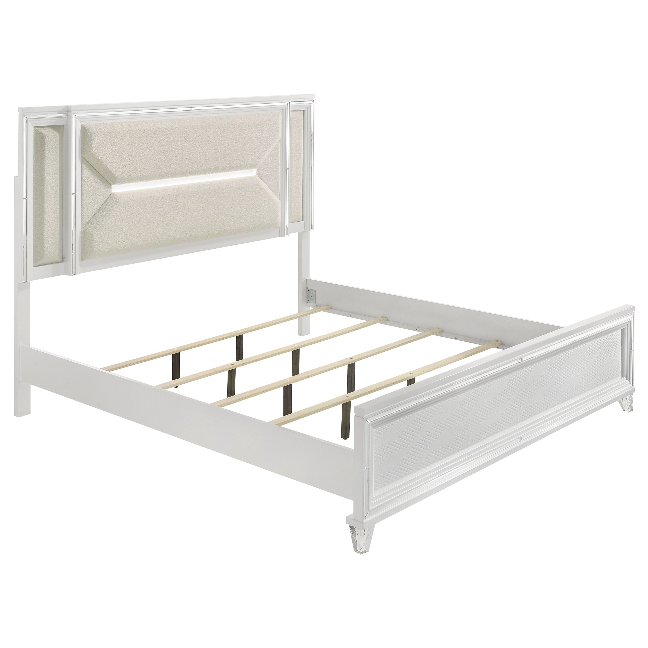 Marmore Wood LED Panel Bed