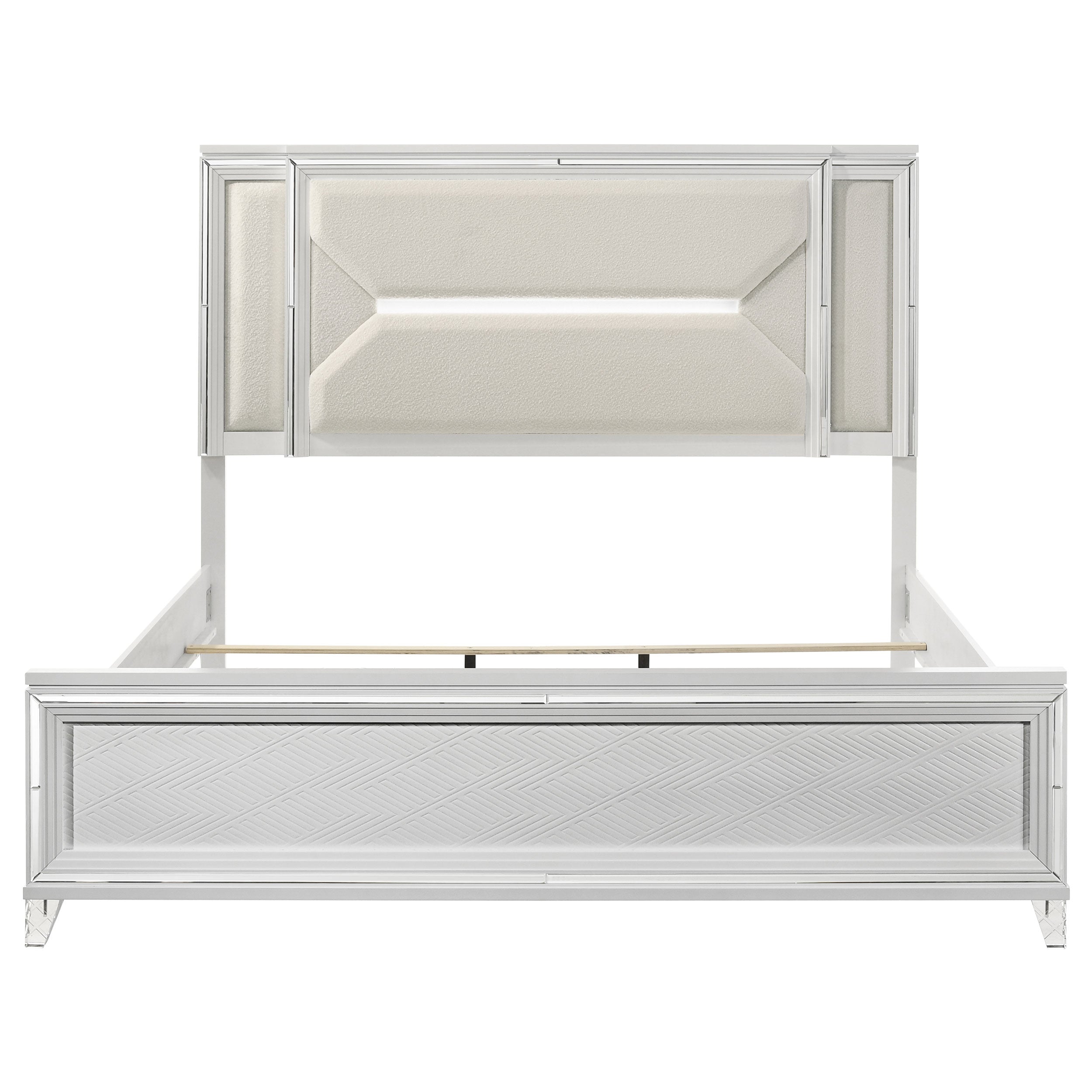 Marmore Wood LED Panel Bed