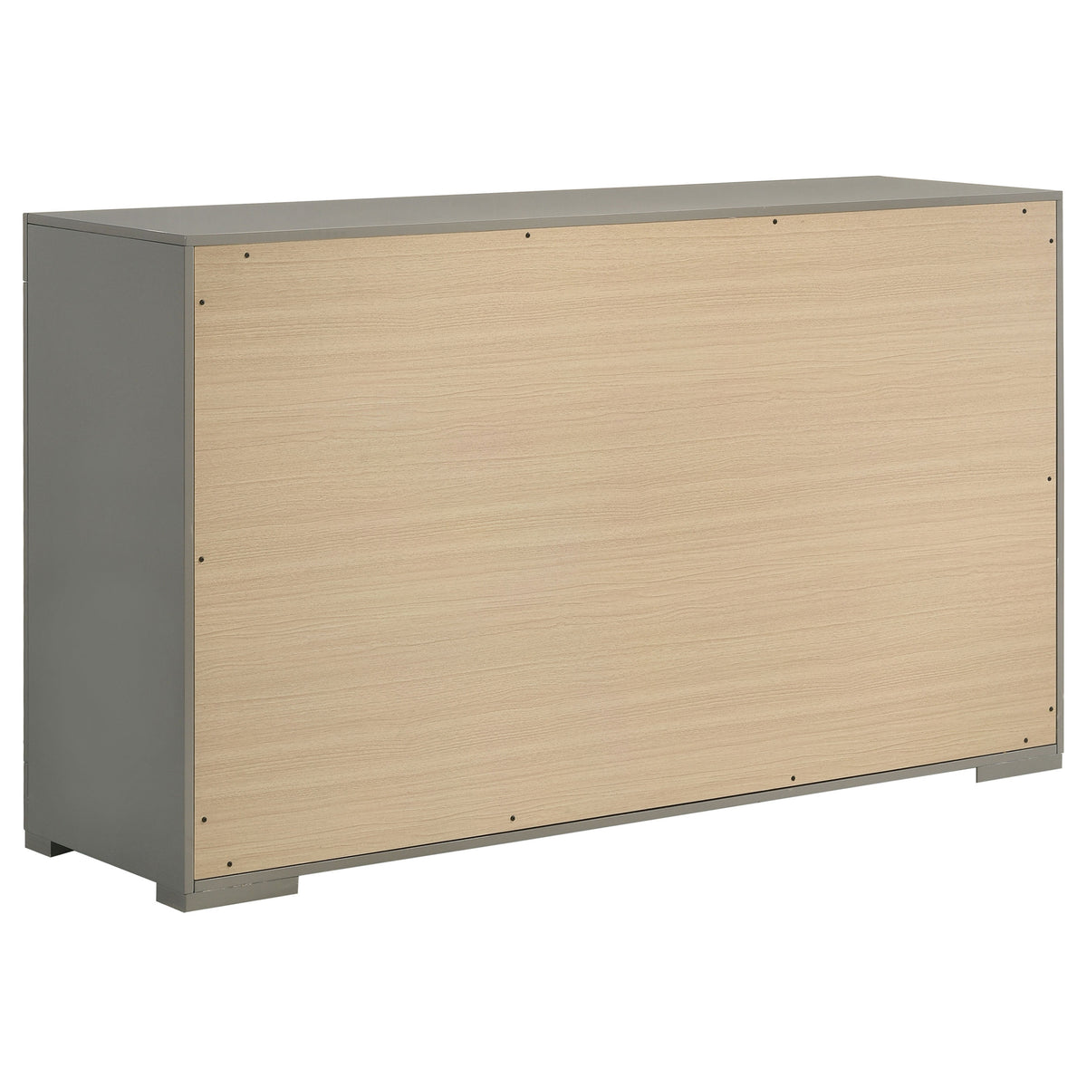 Ives 4-piece Eastern King Bedroom Set with LED Panel Bed Grey High Gloss