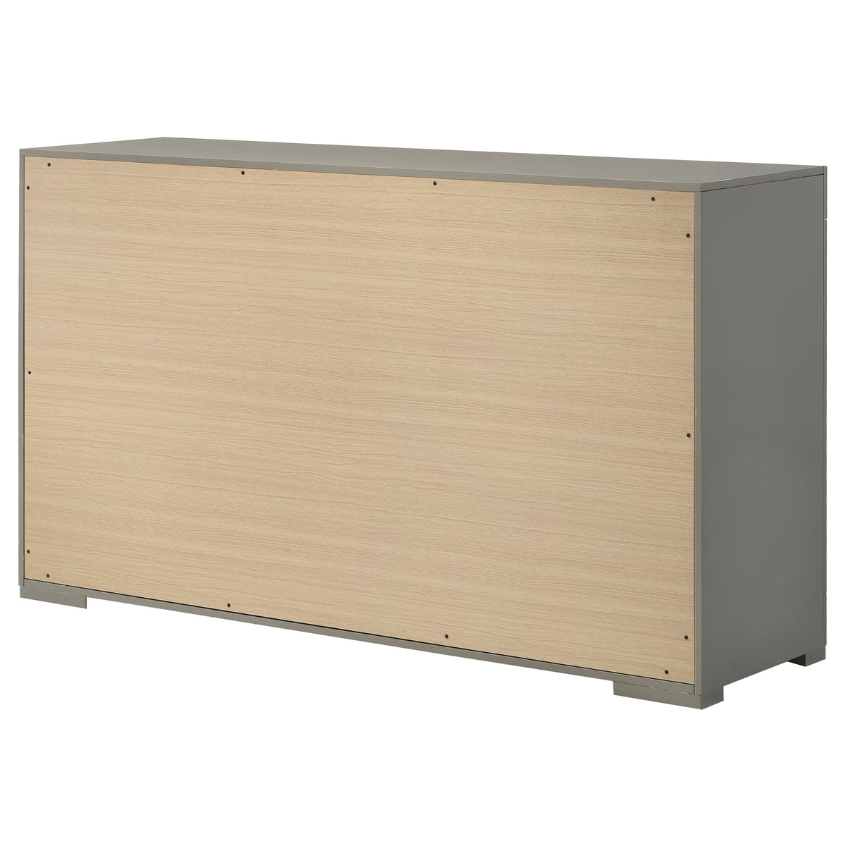 Ives 6-drawer Dresser Grey High Gloss