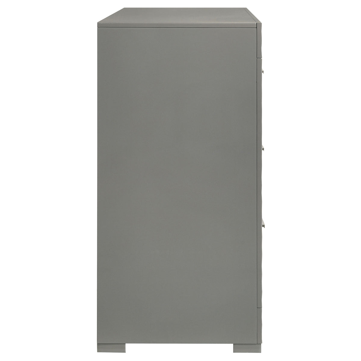 Ives 6-drawer Dresser Grey High Gloss