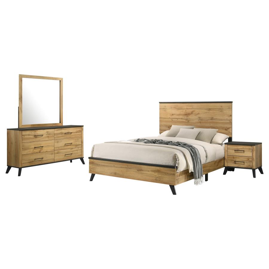 Kaywood 4-piece Eastern King Bedroom Set In Natural Pine