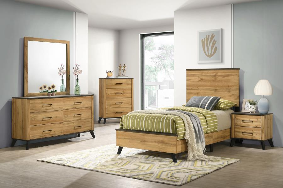 Kaywood 52-inch Twin Panel Bed In Natural Pine