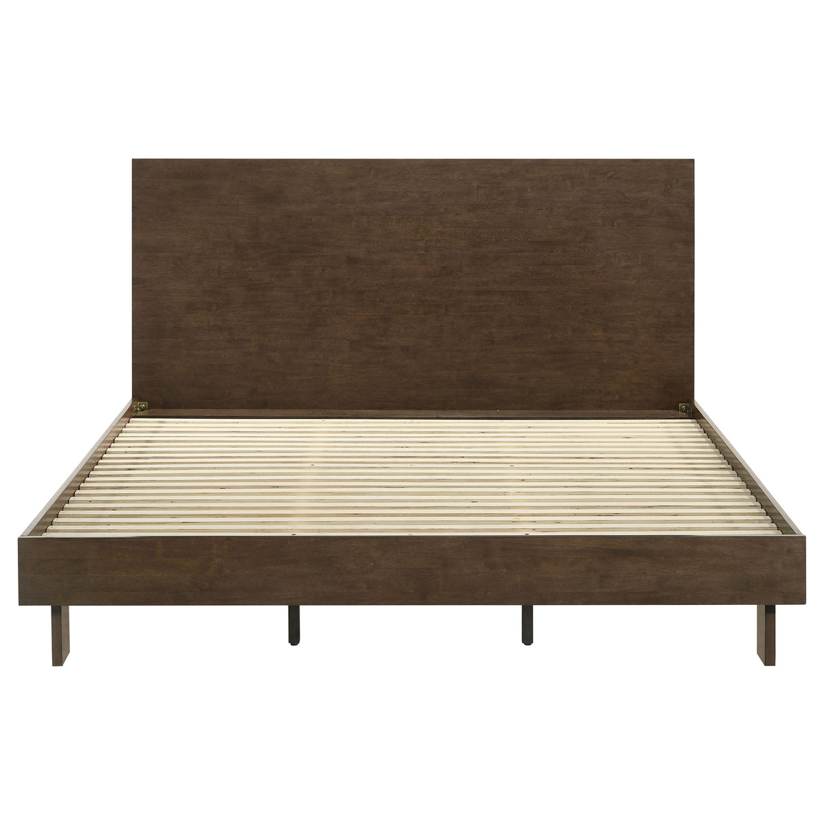 Glenwood Wood Platform Panel Bed Eastern King Warm Brown