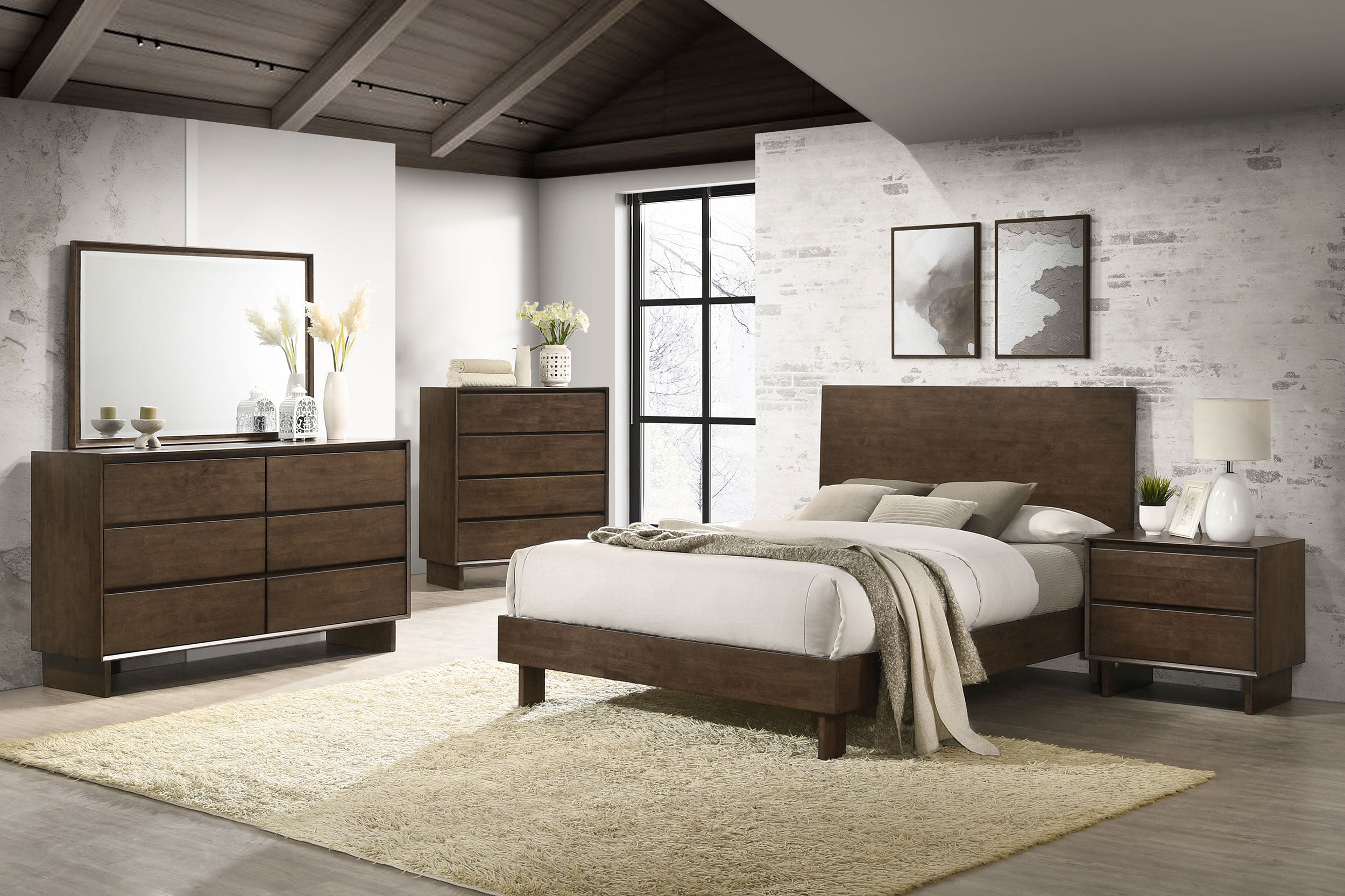 Glenwood Wood Panel Bed