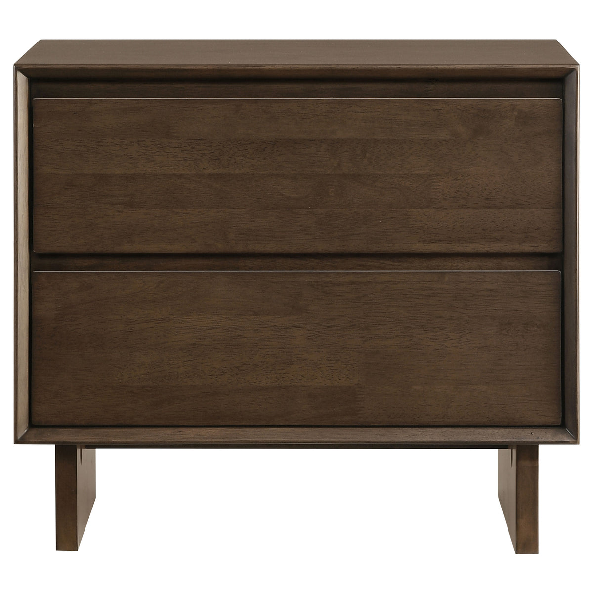 Glenwood 2-drawer Nightstand Warm Brown