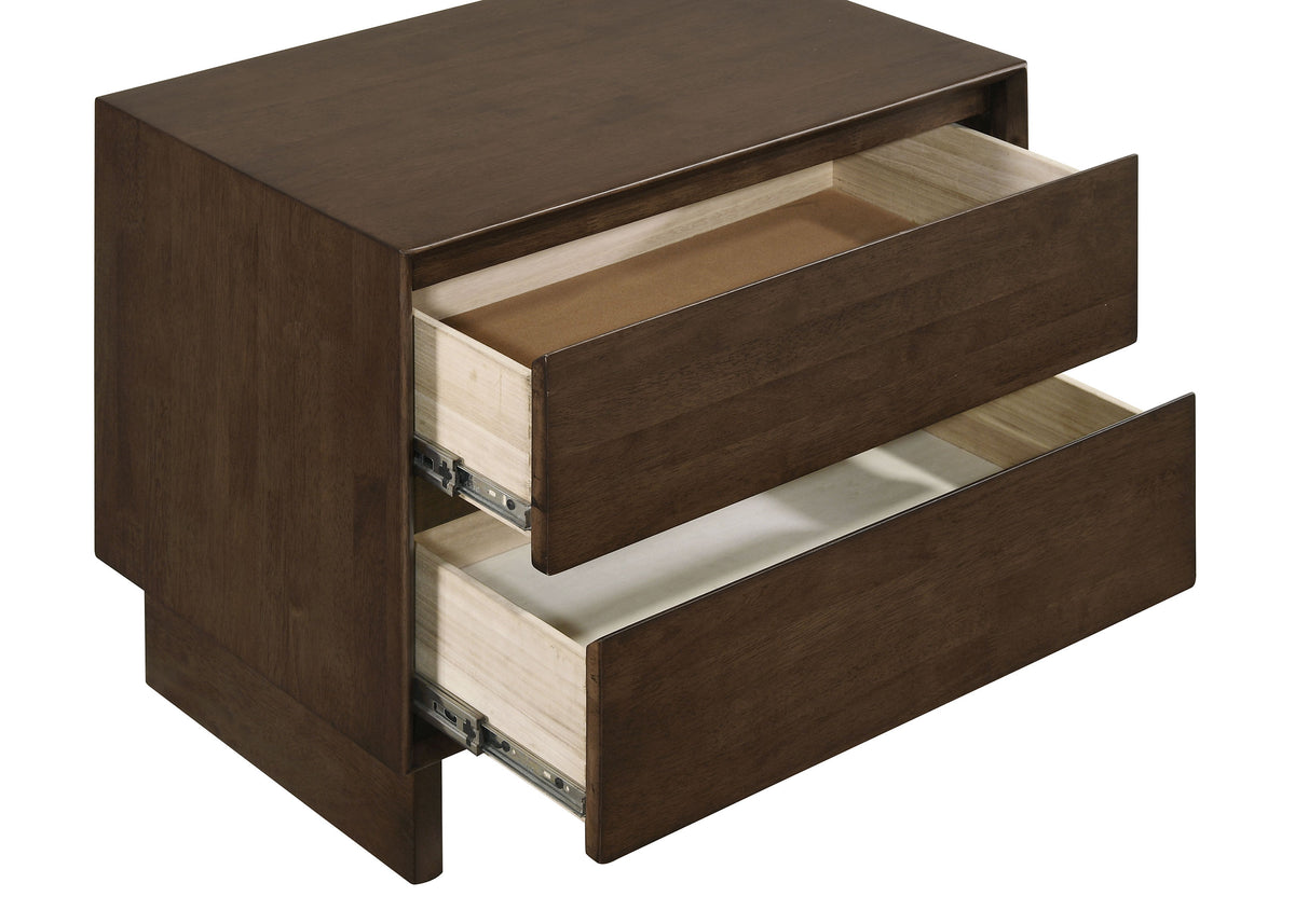 Glenwood 2-drawer Nightstand Warm Brown