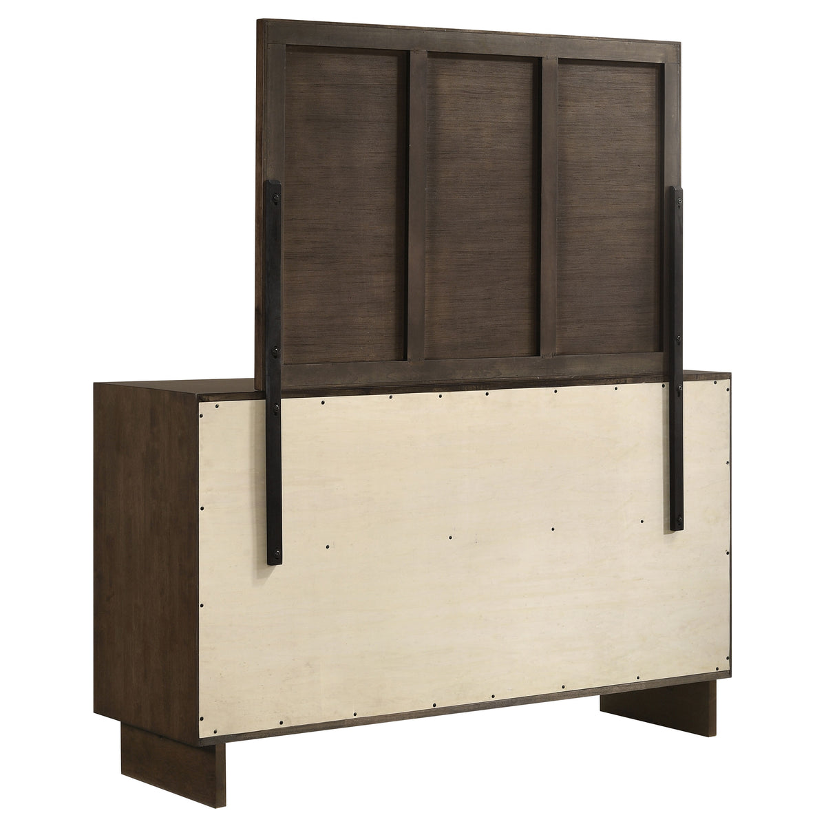 Glenwood 6-drawer Dresser with Mirror Warm Brown
